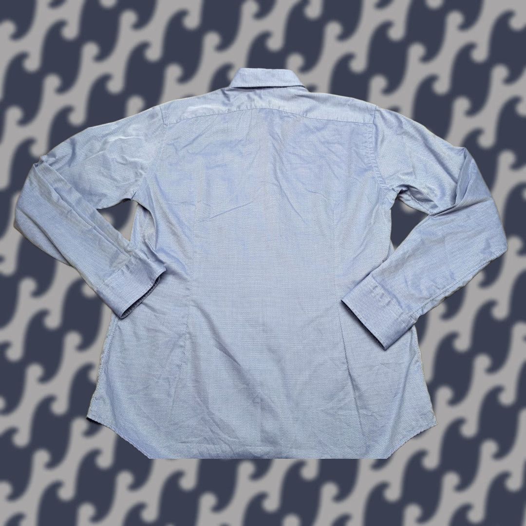 Eton ETON Mens Shirt Size 42 L Slim Fit Polka Dot Blue White Button Up Contempoary Size US XL / EU 56 / 4 - 1 Thumbnail