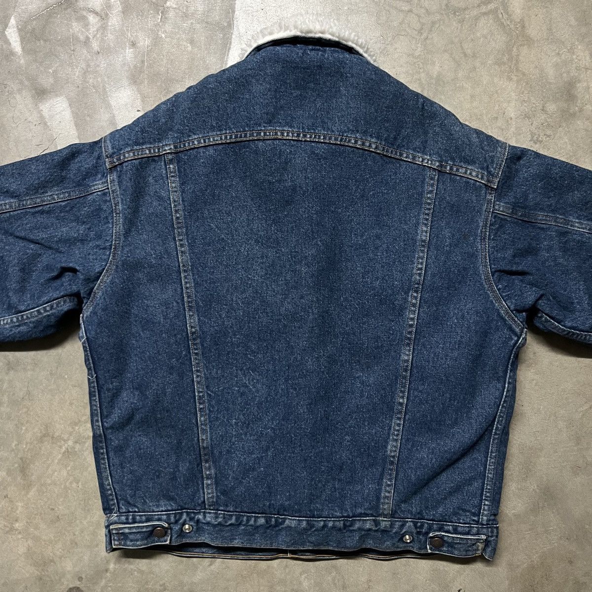 Levi's × Levi's Vintage Clothing × Vintage Vintage 80’s Levi’s 🇺🇸 Sherpa-Lined Denim Trucker Jacket Size US L / EU 52-54 / 3 - 4 Thumbnail