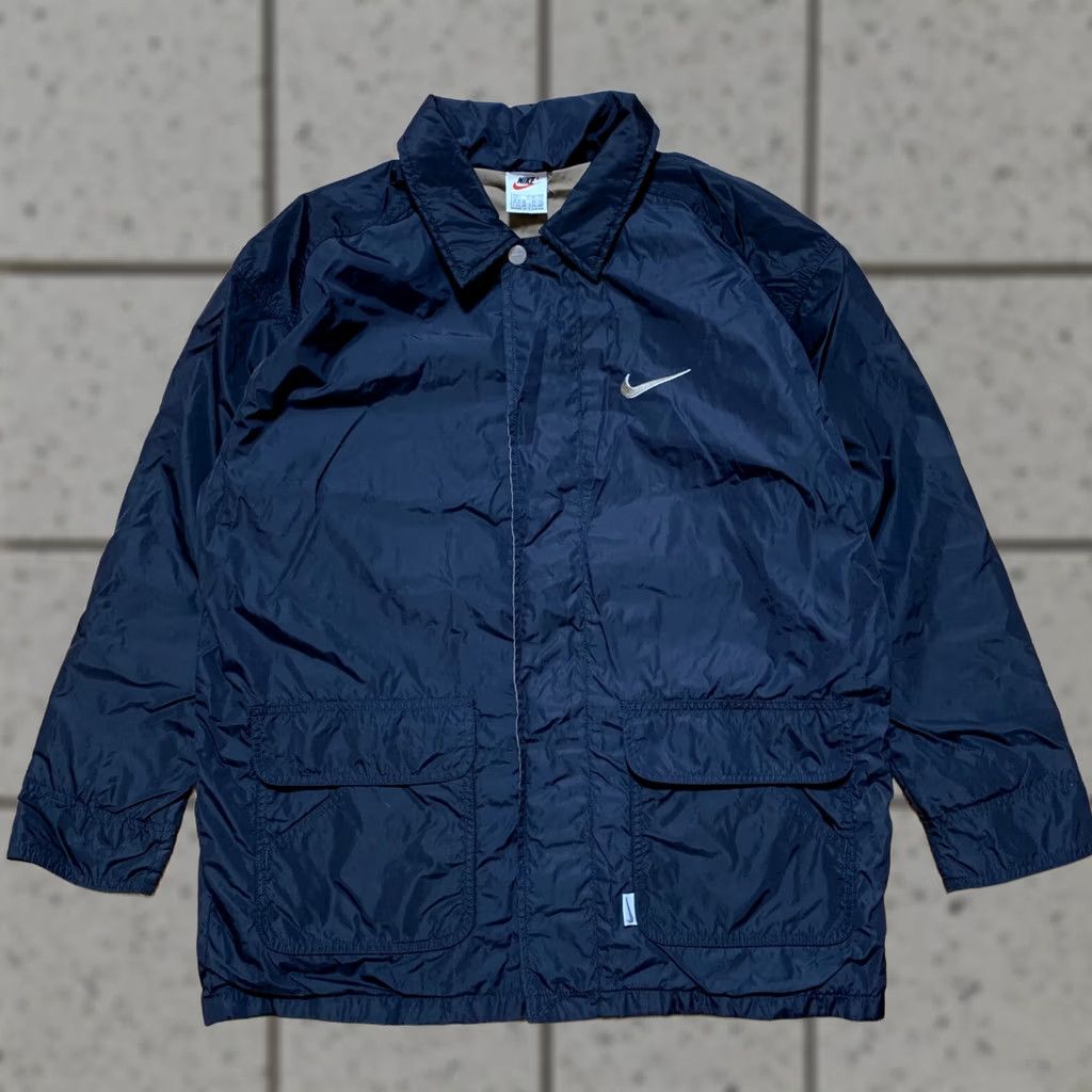 Nike Nike Mens Jacket Windbreaker Nylon 90s Vintage Black S/M Logo Full Zip Womens? Mens Size US M / EU 48-50 / 2 - 1 Thumbnail