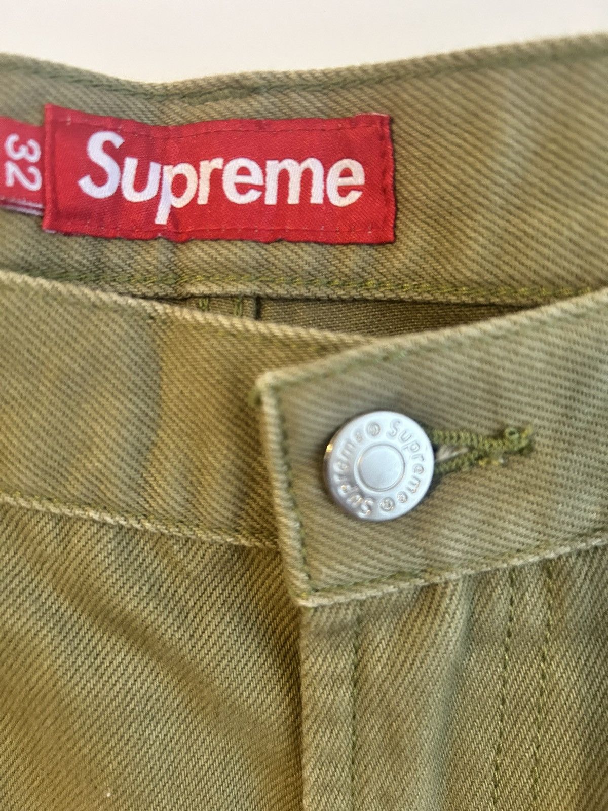 Supreme Supreme Olive Twill Pants w/Red Logo Tag Size US 32 / EU 48 - 5 Thumbnail