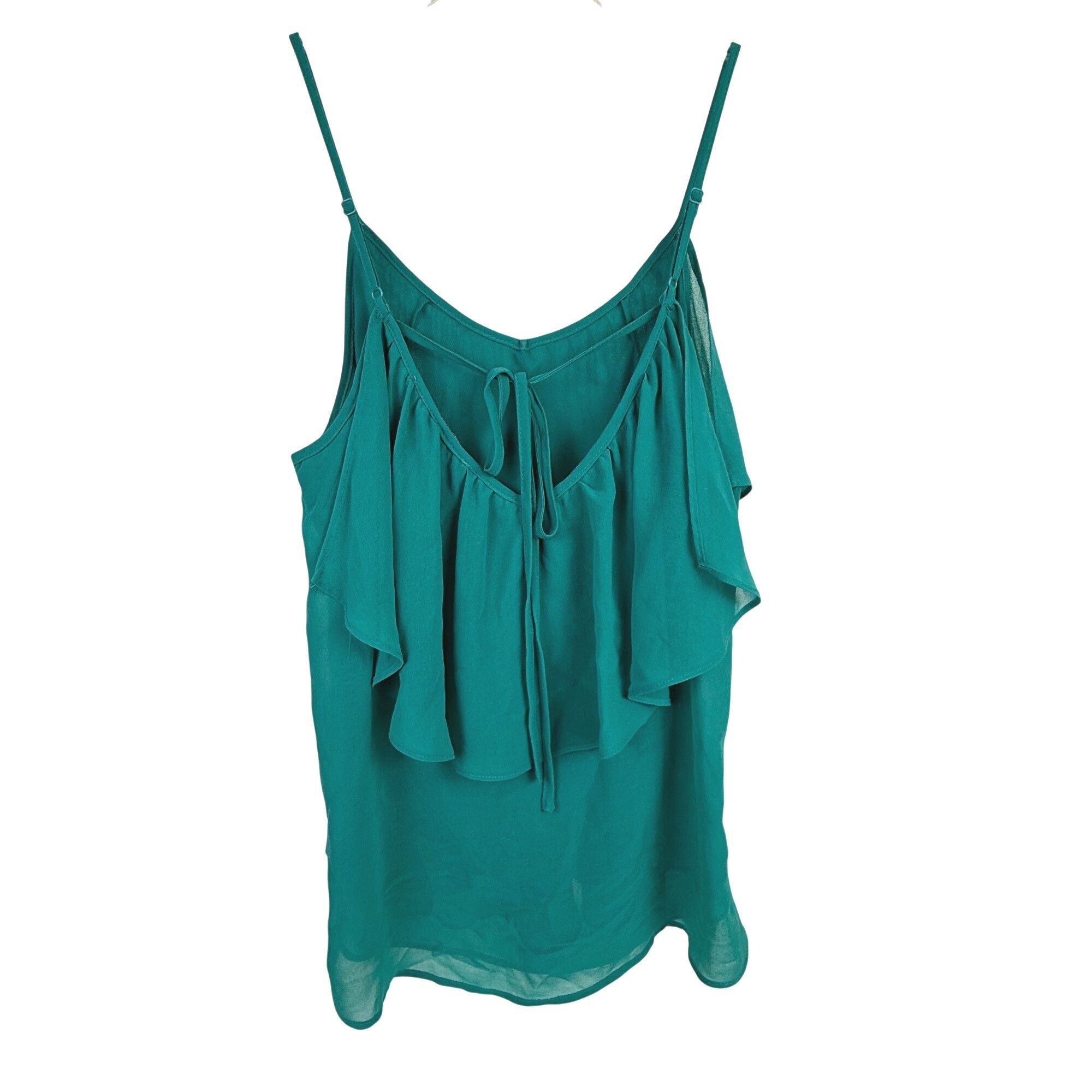 Forever 21 Forever 21 Chiffon Overlay Flowy Ruffled Top Spaghetti Strap Size M / US 6-8 / IT 42-44 - 3 Thumbnail