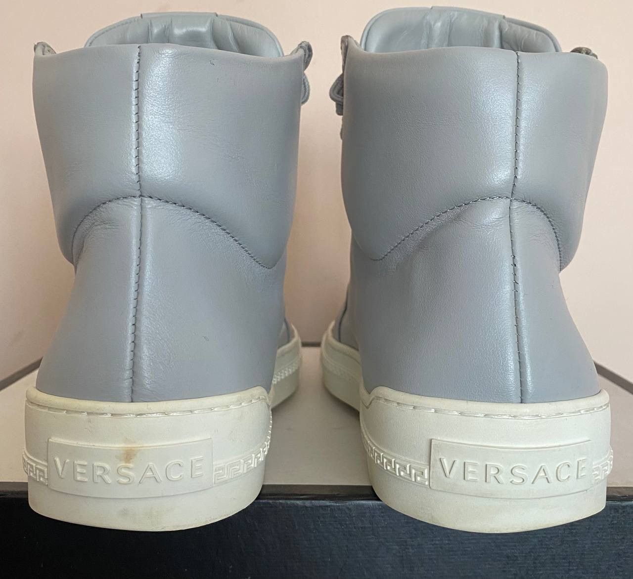 Versace Versace Men’s Gray Leather High Top Sneakers Size US 8 / EU 41 - 5 Thumbnail