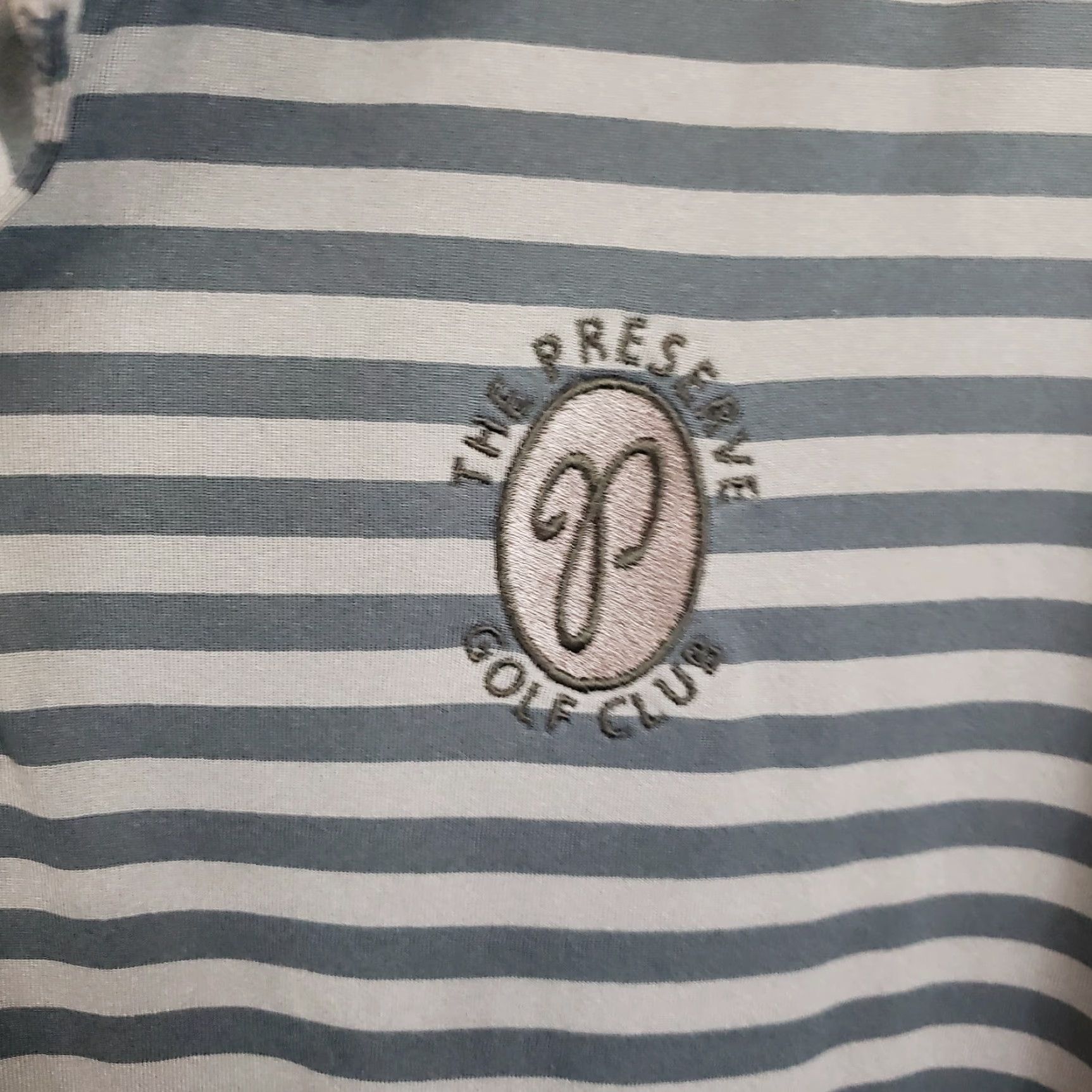 Nike Nike Golf Polo Shirt Mens 2XL Blue Gray Striped Swoosh Dri-Fit Logo Polo Shirt Golf Tee Regular Short Sleeve Mens Size US XXL / EU 58 / 5 - 5 Thumbnail