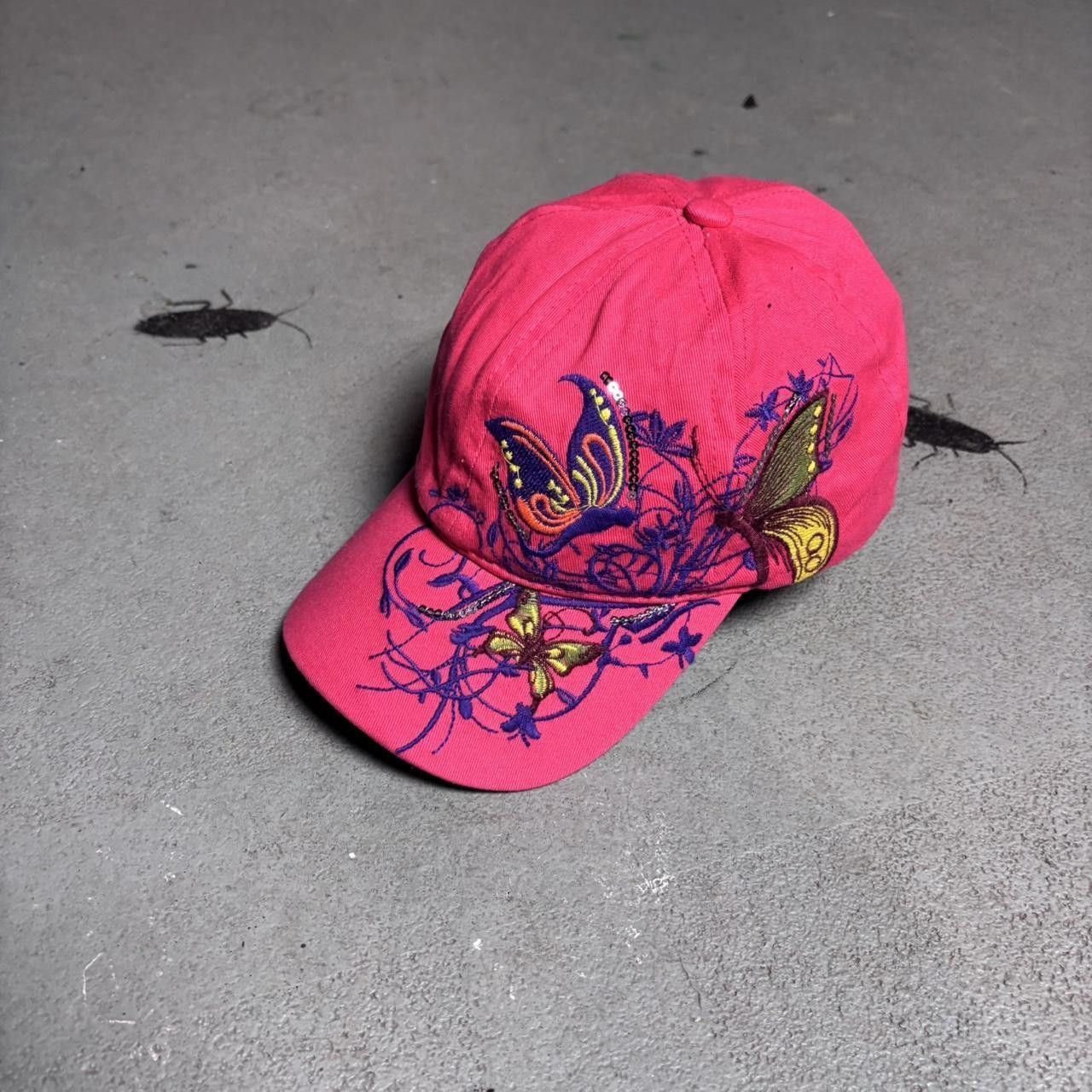 Japanese Brand × Vintage Pink butterfly cap Size ONE SIZE - 1 Thumbnail