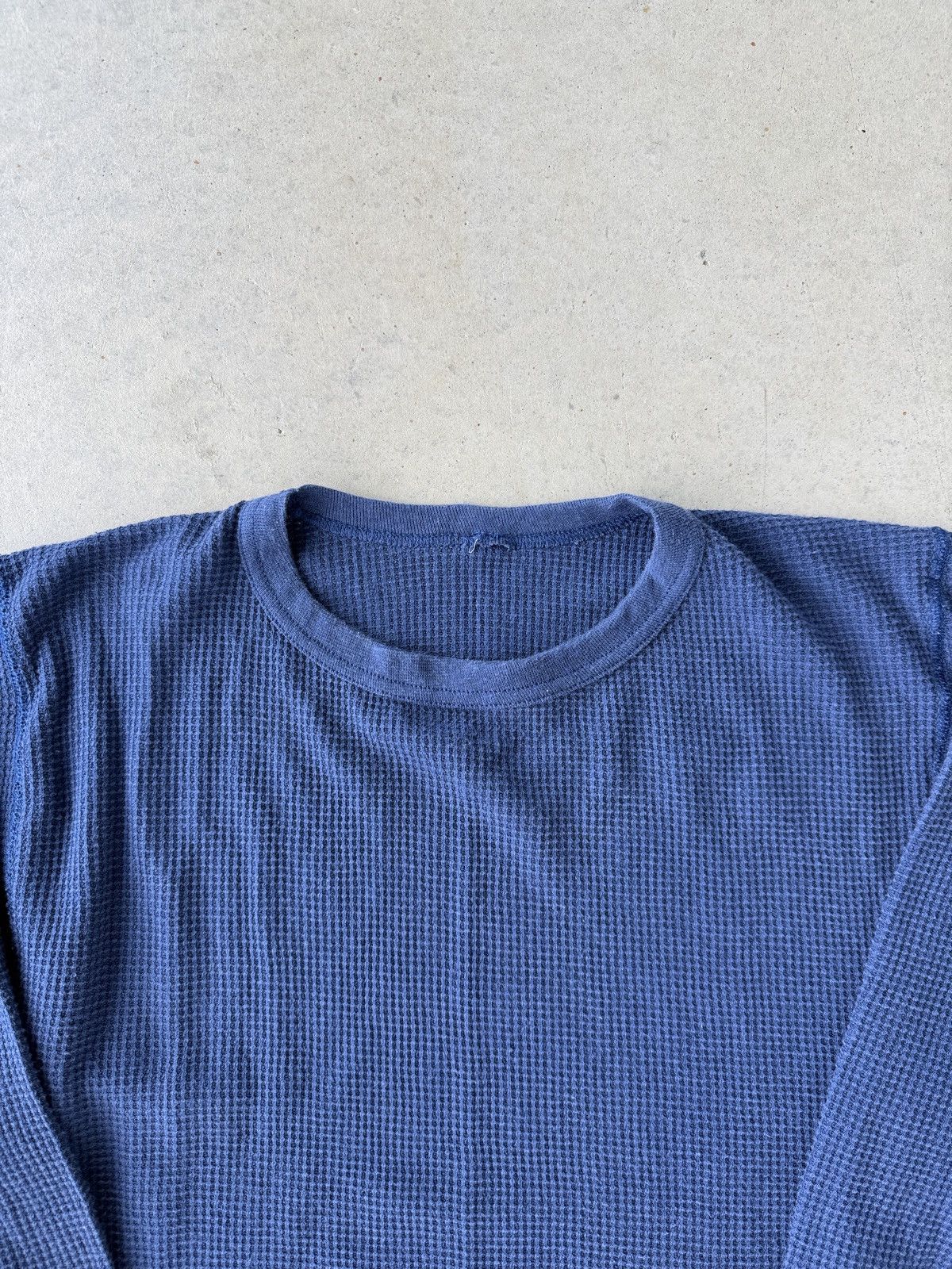 Vintage Vintage 90s Navy Blue Thermal Long Sleeve Shirt Size US XL / EU 56 / 4 - 3 Thumbnail