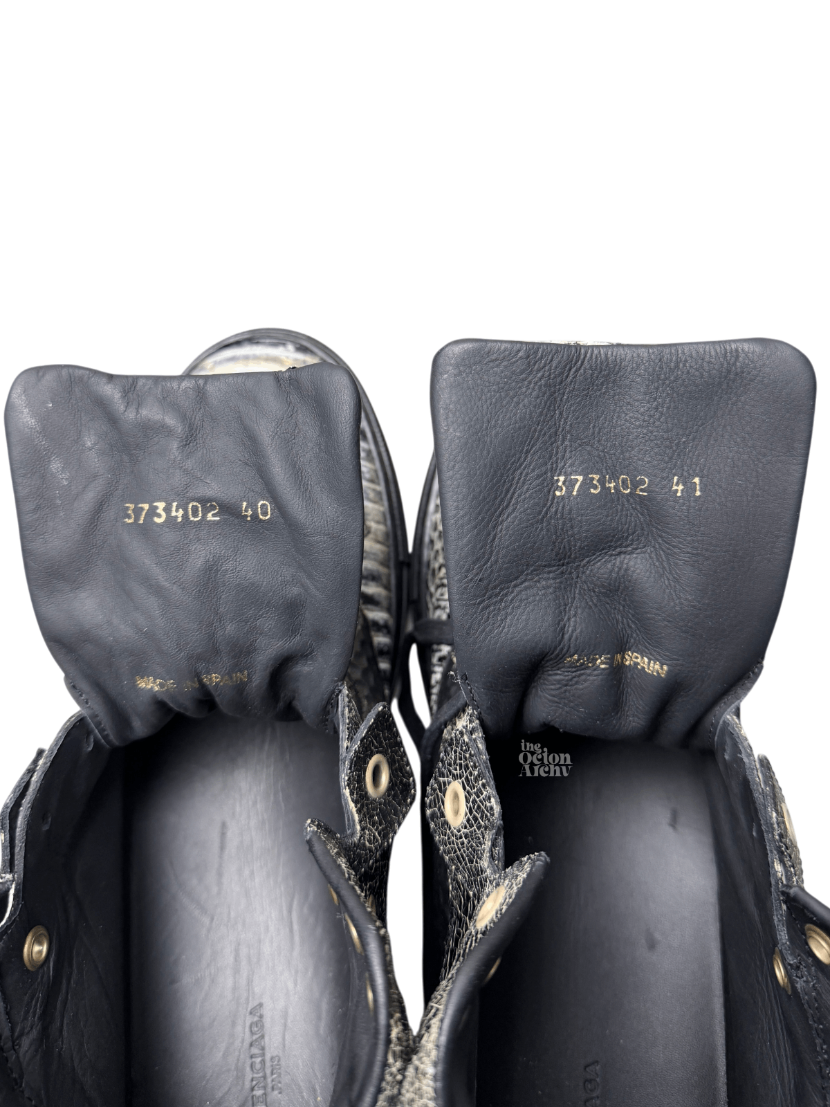 Balenciaga Vintage Balenciaga High Top Sneaker Black/Snakeskin Mismatch Size US 7 / EU 40 - 11 Thumbnail