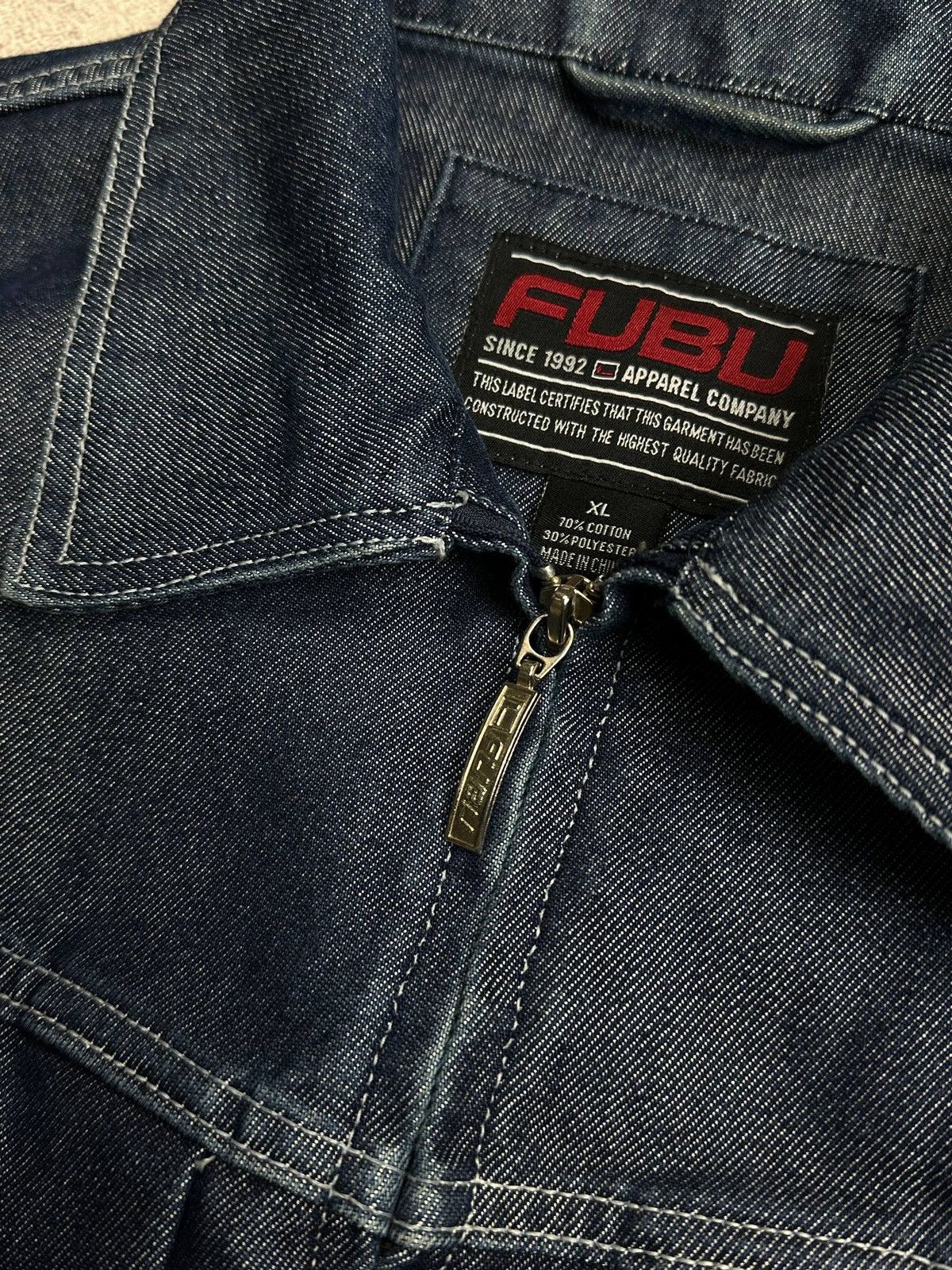 Fubu Vintage 90s Fubu JNCO Style Raw Denim Jacket XL Size US XL / EU 56 / 4 - 7 Thumbnail