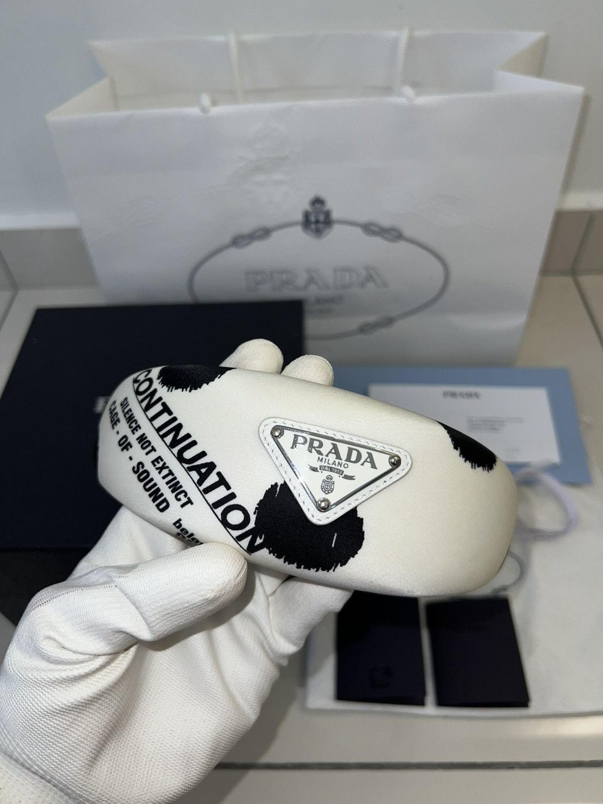 Prada Prada Continuation Headband White (SS24) Size ONE SIZE - 2 Thumbnail