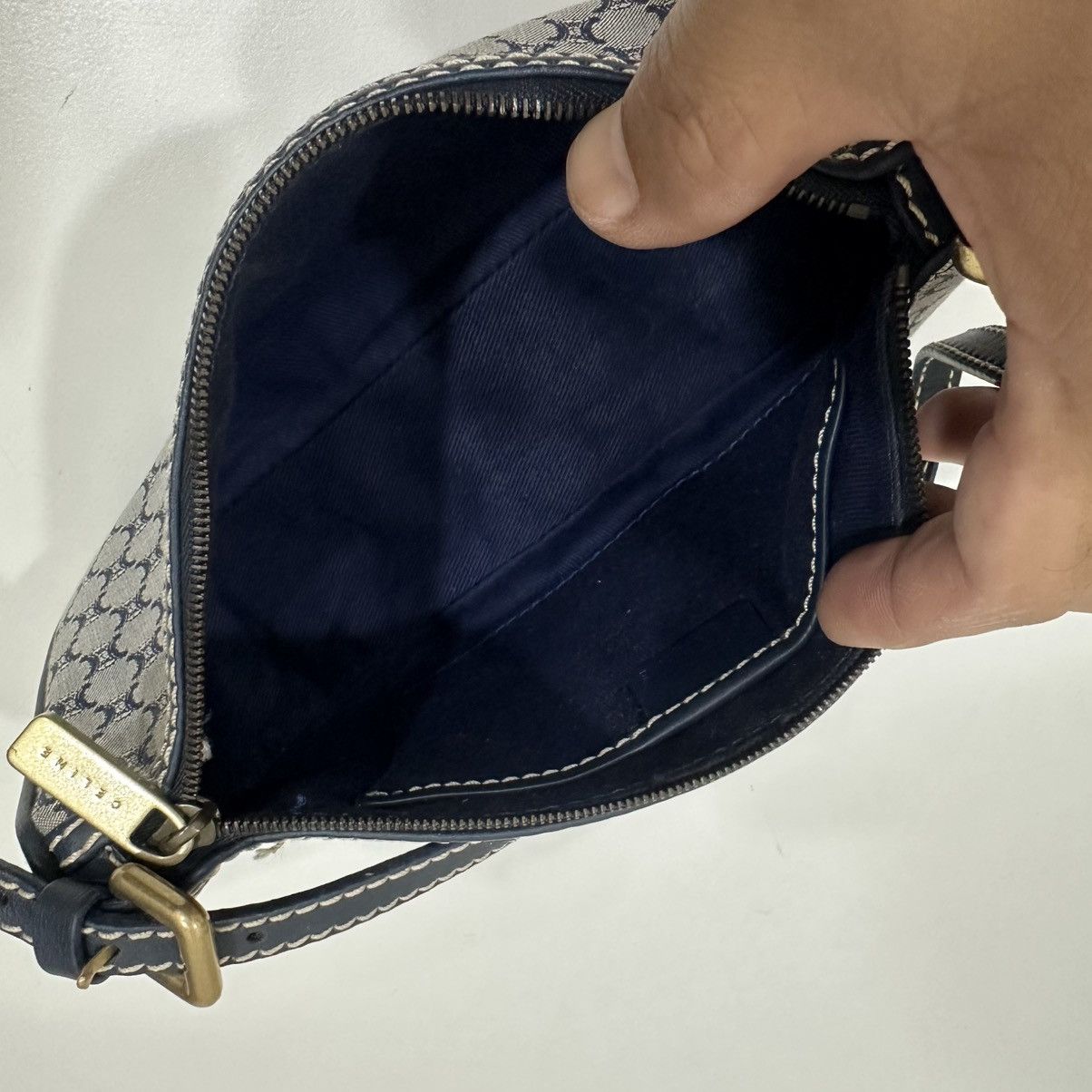 Celine ‼️LASTDROP‼️ CELINE MACADAM CANVAS POCHETTE POUCH HANDBAG Size ONE SIZE - 12 Thumbnail