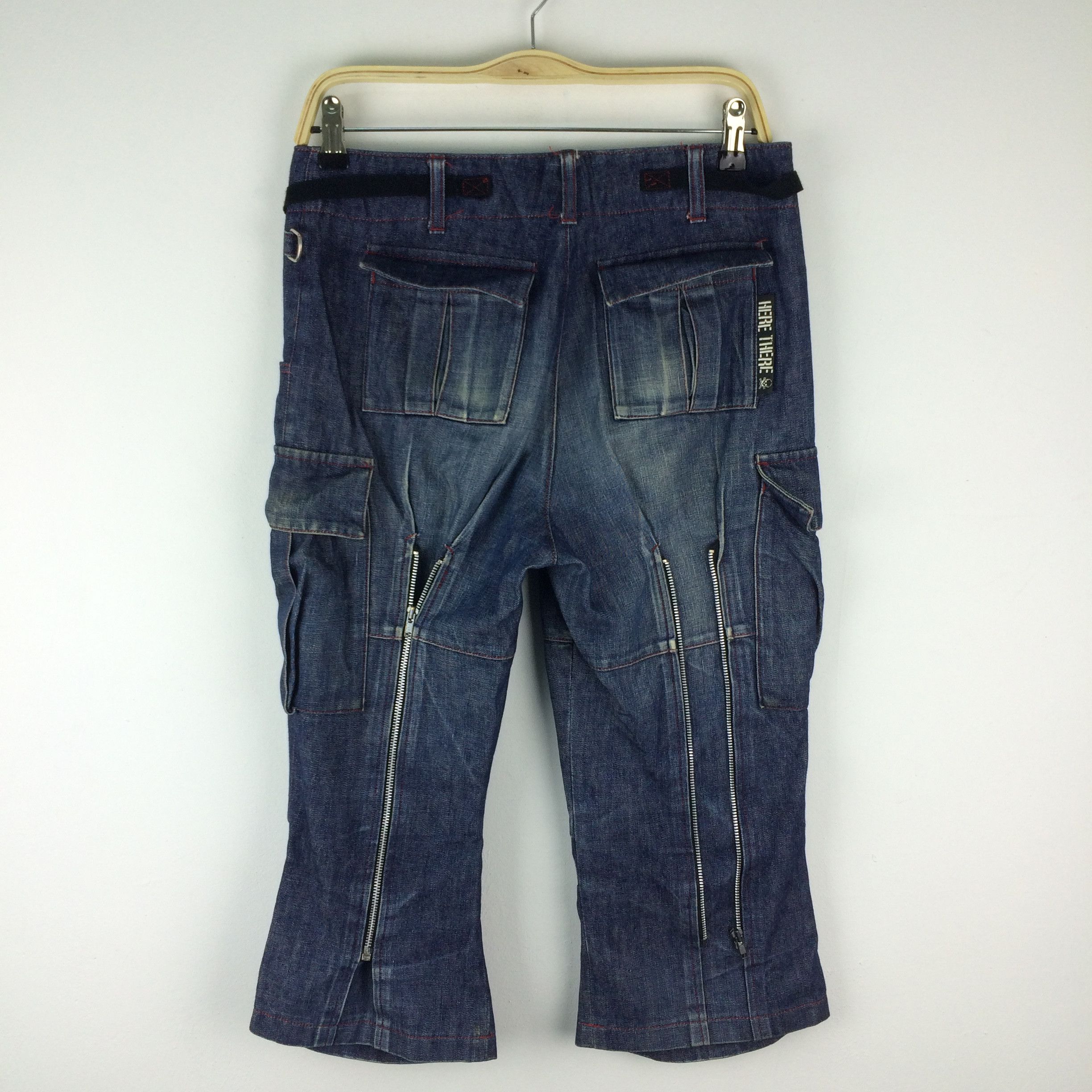 Issey Miyake × Japanese Brand x46 JAPAN MADE HERE THERE ZIPPER CROPPED CARGO PANTS Size US 31 - 1 Thumbnail