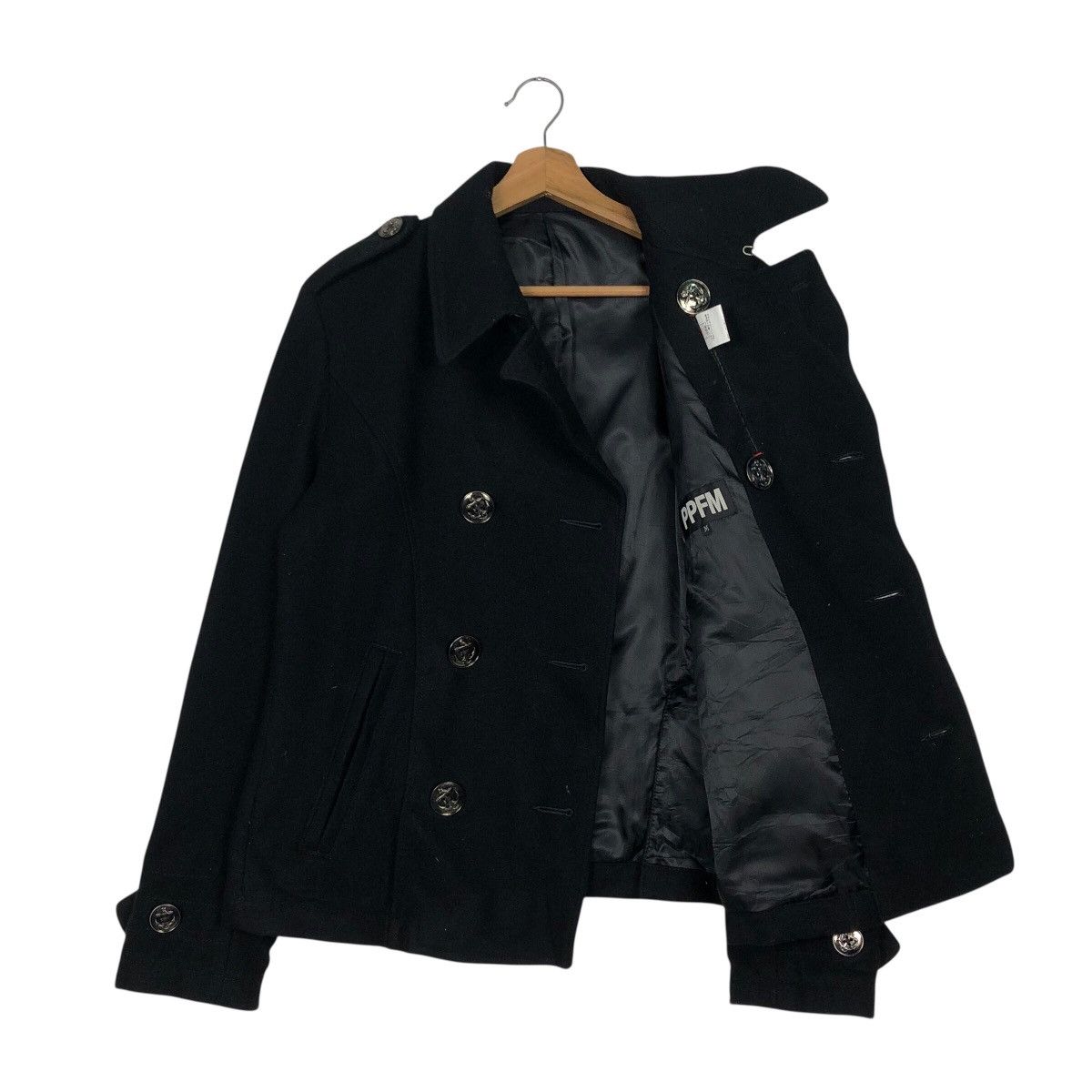 PPFM 📌Rich Black Vintage Wool Chore Jacket PPFM Issey Miyake Size US M / EU 48-50 / 2 - 12 Thumbnail