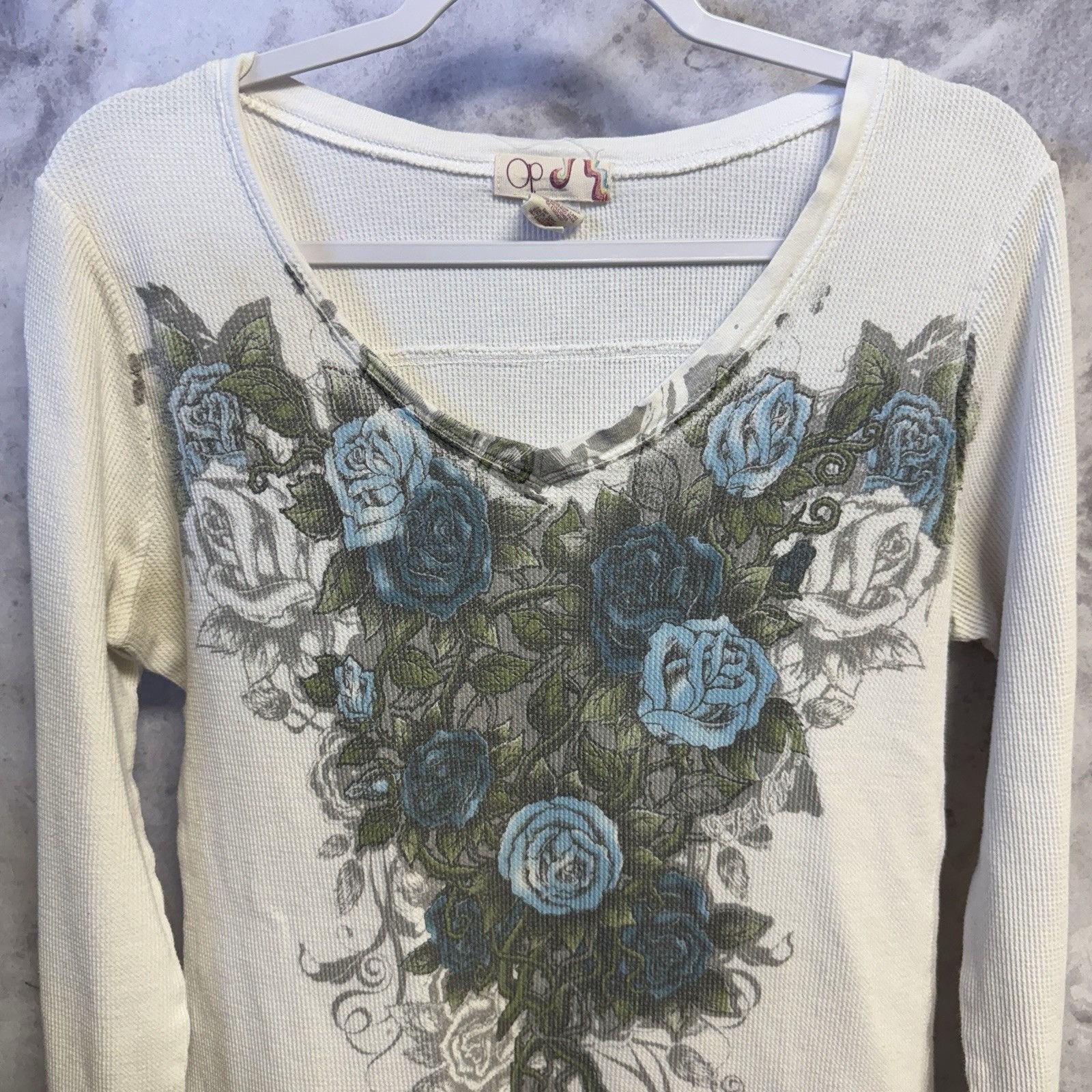 Ocean Pacific Vintage OP Ocean Pacific Thermal Long Sleeve Shirt Womens XX Size XXL / US 16-18 / IT 52-54 - 3 Thumbnail