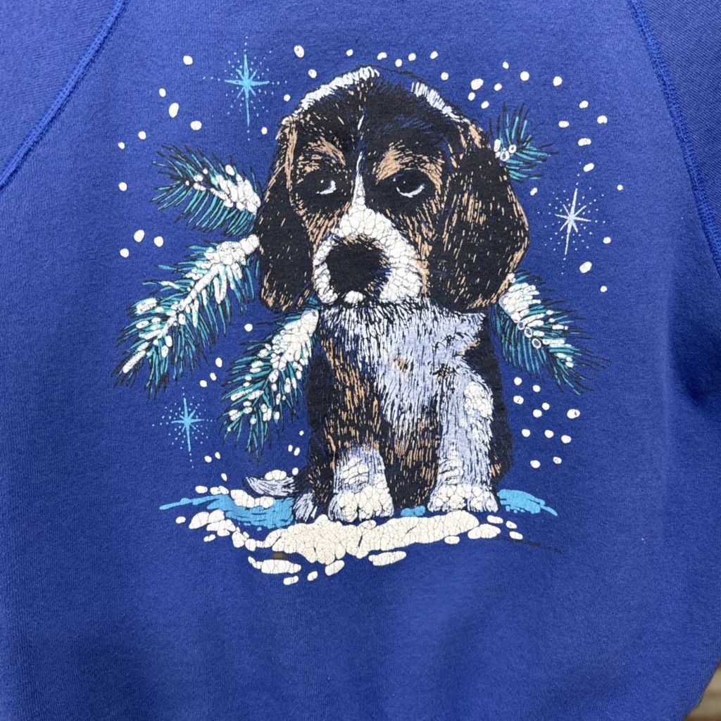 Lee VINTAGE Lee Dog Sweatshirt Large Blue Pullover Crew Neck Unisex Adults Graphic Print 90s Theme Winter Size US L / EU 52-54 / 3 - 1 Thumbnail