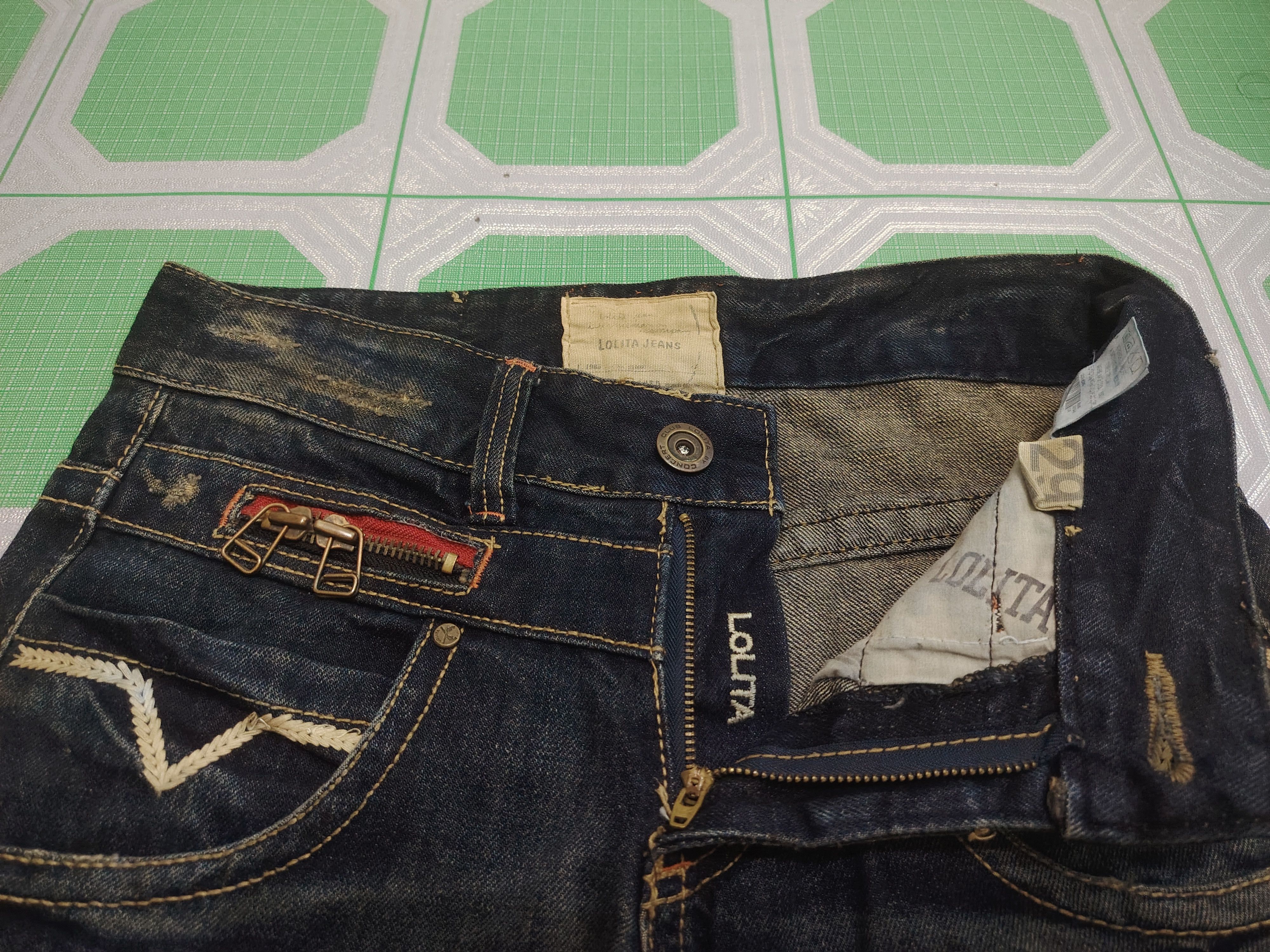 If Six Was Nine Rare!!! JAPANESE Lolita Jeans Distressed Jeans Size US 30 / EU 46 - 6 Thumbnail