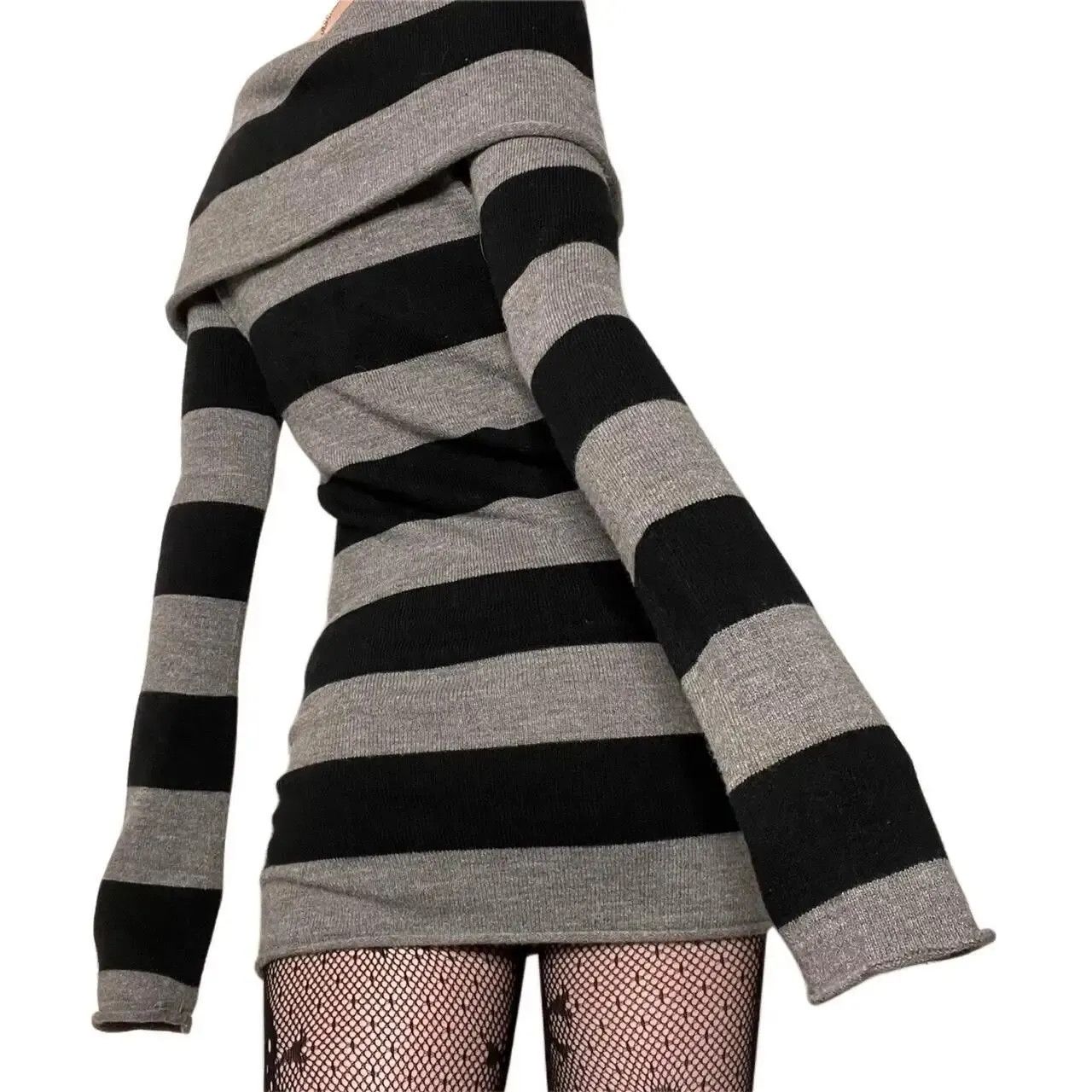 Japanese Brand Striped Mini Bodycon Dress Size S / US 4 / IT 40 - 2 Thumbnail