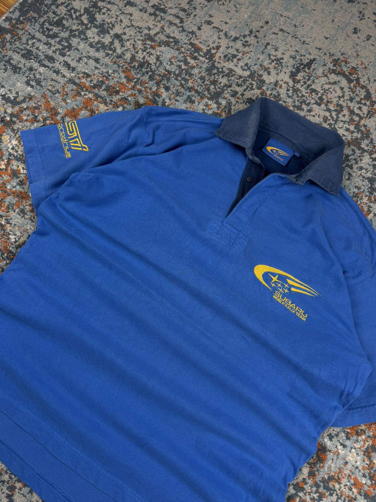 Vintage Vintage 90s Subaru STI world rally team prodrive racing tee Size US XL / EU 56 / 4 - 4 Thumbnail