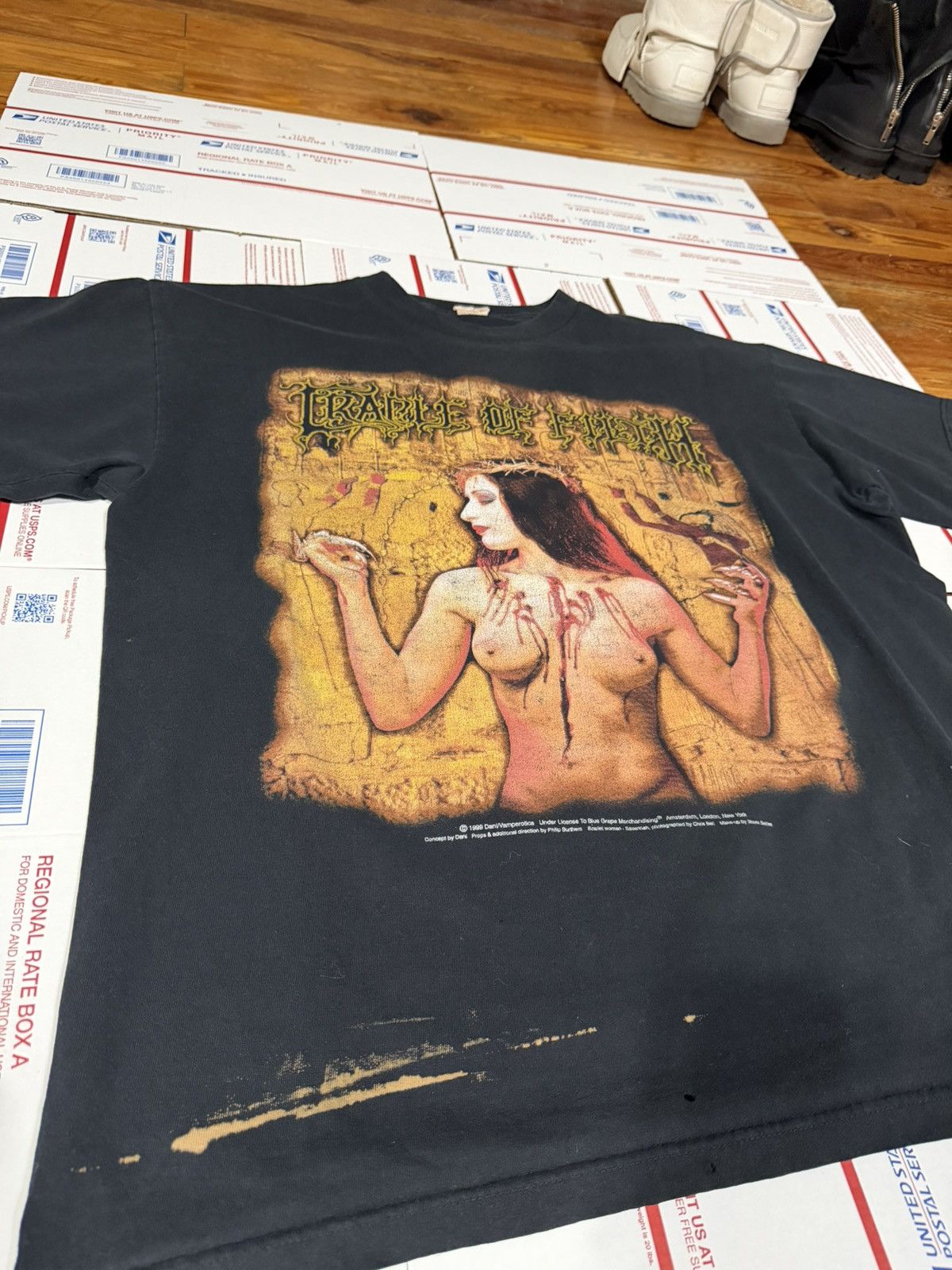 Vintage Vintage 1999 Cradle of Filth Praise the Whore Tee XL Size US XL / EU 56 / 4 - 2 Thumbnail