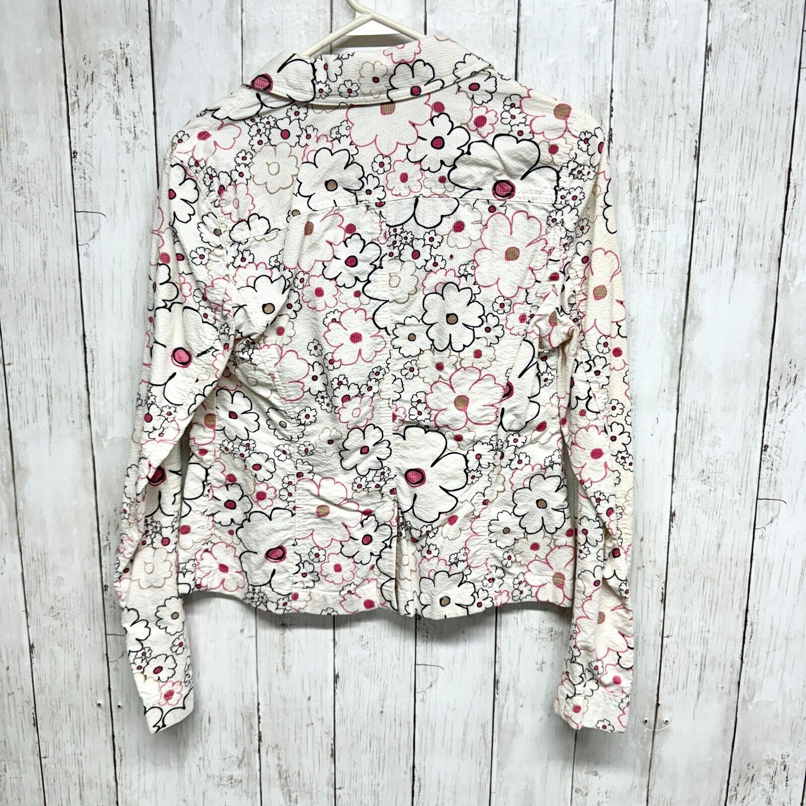 Loft Ann Taylor LOFT Jacket Size 6 Button Down Open Pocket Cotton Size M / US 6-8 / IT 42-44 - 5 Thumbnail