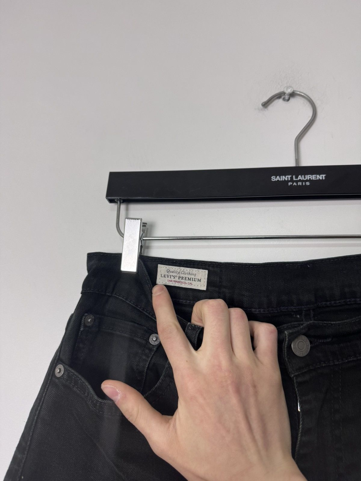 Levi's Levi’s 512 Black Slim Tapered Jeans Size US 30 / EU 46 - 5 Thumbnail
