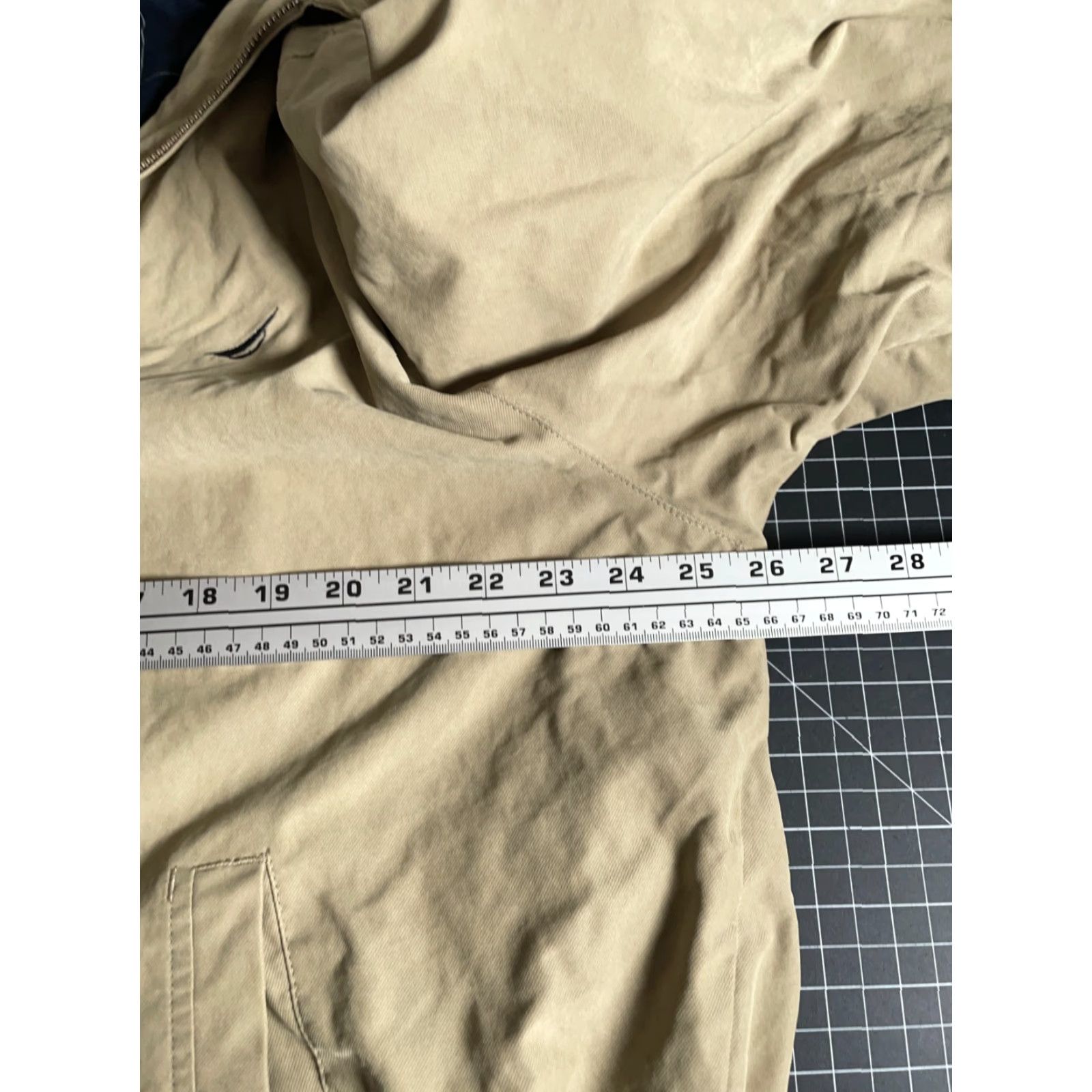 Nautica Nautica Jacket Mens 2XL Beige Nylon Blend Zip Up Lined Cotton Check Bomber 90s Vintage Men’s Regular Folded: Dry Clean Only Size US XXL / EU 58 / 5 - 5 Thumbnail