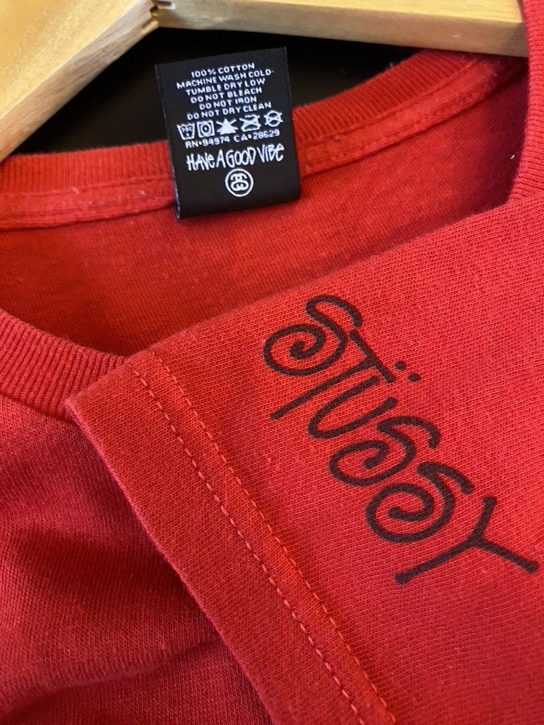 Huf × Stussy 2012 Stussy x HUF Centre Tag Script Spellout T Shirt Size US L / EU 52-54 / 3 - 7 Thumbnail