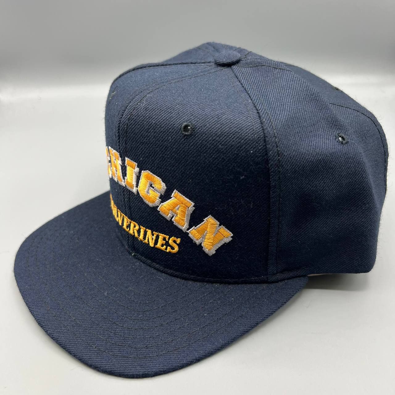New Era × Vintage Michigan Wolverines Hat Men New Era Pro Model Snap Back Wool Size ONE SIZE - 2 Thumbnail