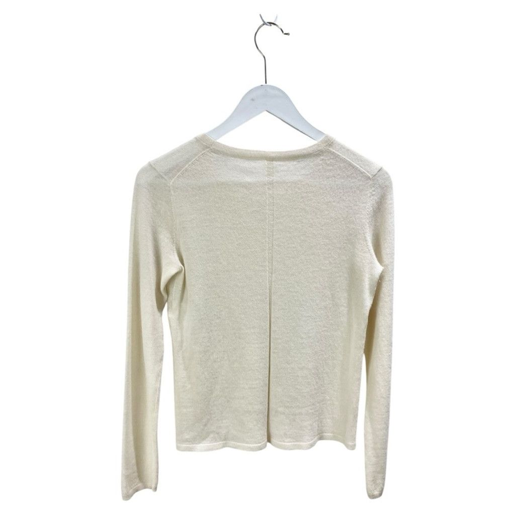 Other Babaton 100% Cashmere Cream Crewneck Fine Knit Sweater XS Size XS / US 0-2 / IT 36-38 - 3 Thumbnail