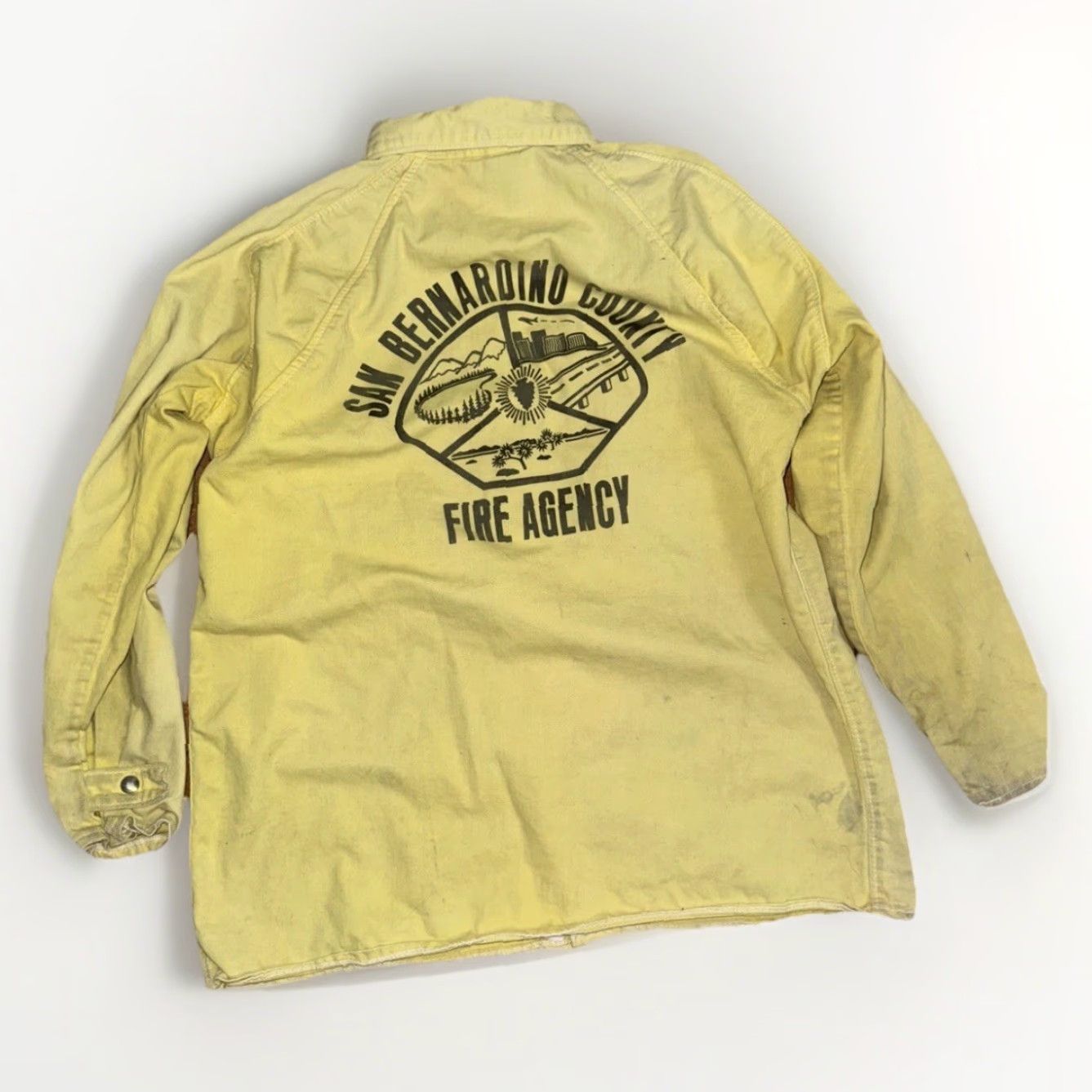 Vintage VINTAGE Star Glove Firefighter Chore Jacket USA Made Distressed Workwear M Yellow Men's Jacket Size US M / EU 48-50 / 2 - 5 Thumbnail