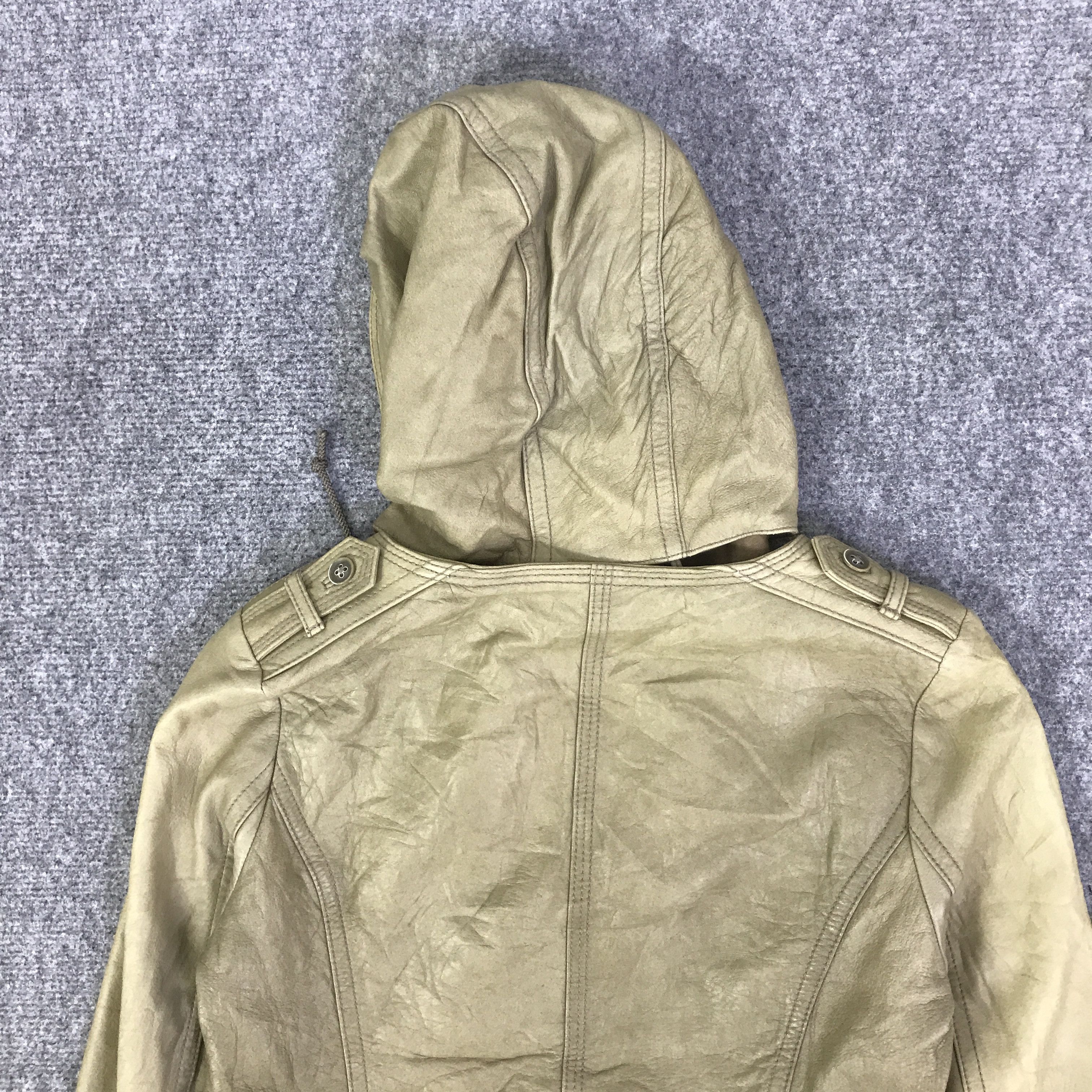 Japanese Brand SOFFITTO LEATHER HOODIE JACKET K110B8 Size US L / EU 52-54 / 3 - 4 Thumbnail