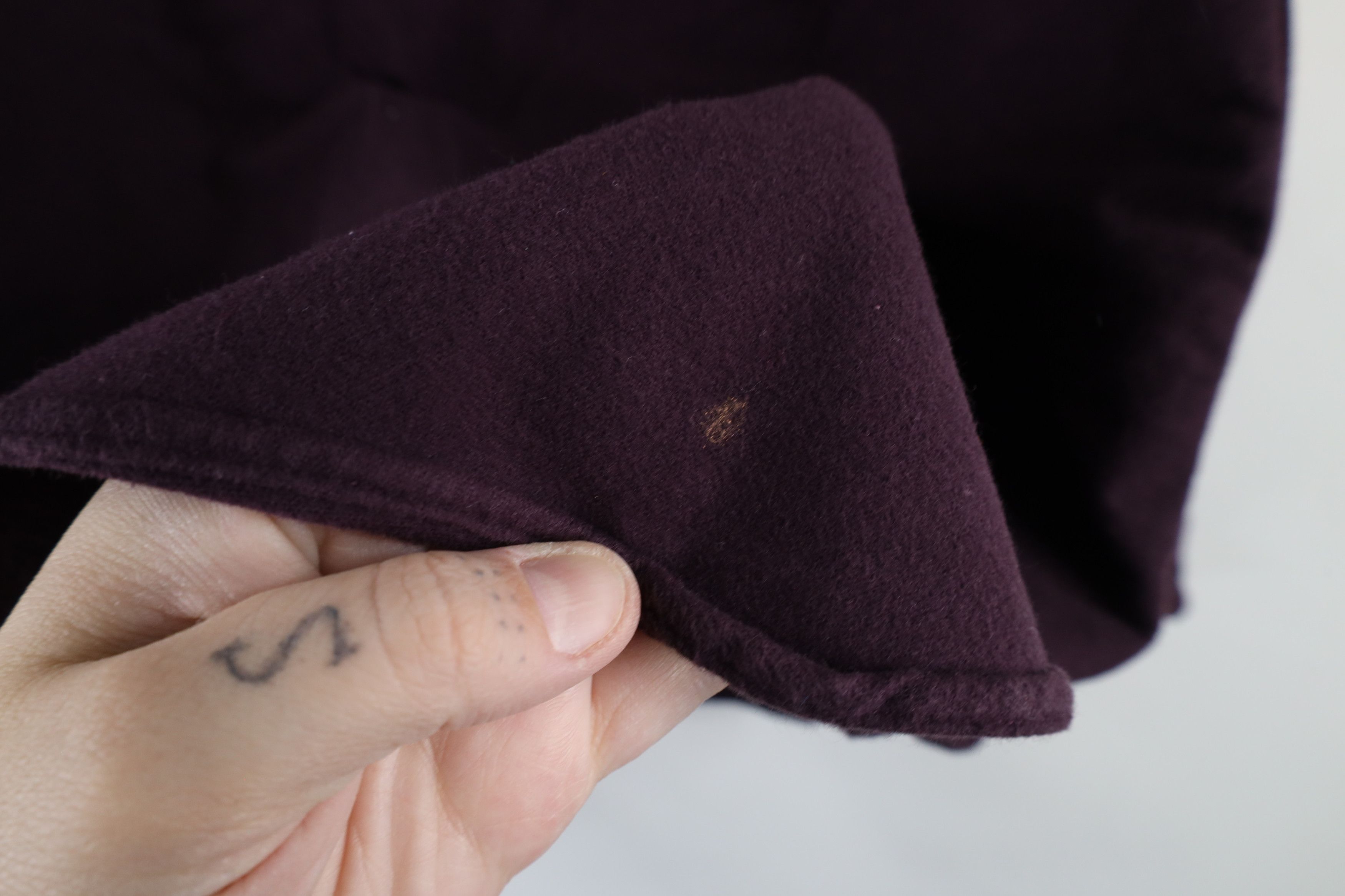 Lands' End × Vintage Vintage 90s Lands End Chamois Cloth Button Shirt Purple Size M / US 6-8 / IT 42-44 - 9 Thumbnail