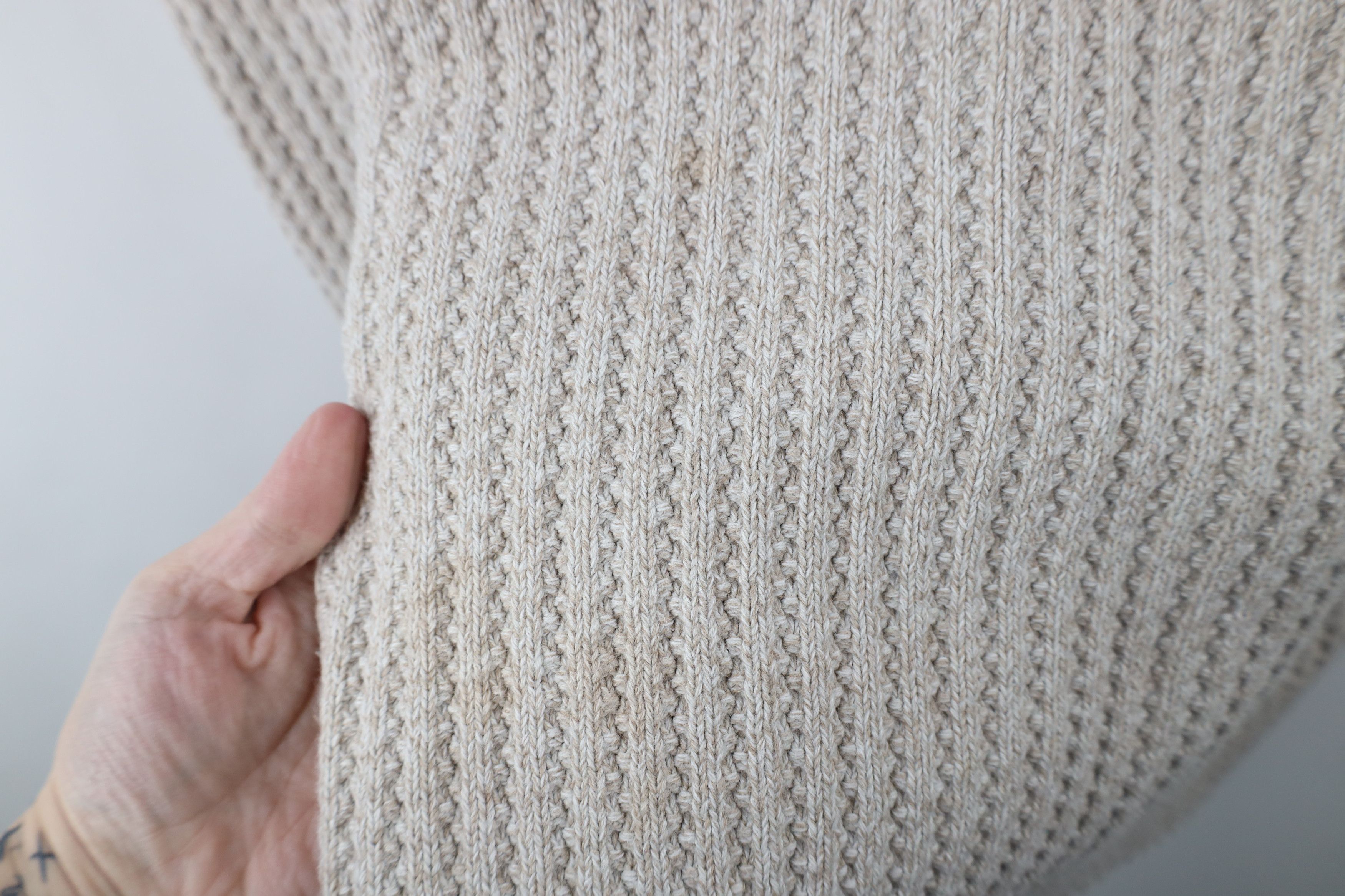 Vintage Eddie Bauer Chunky Cotton Ribbed Knit Sweater Beige