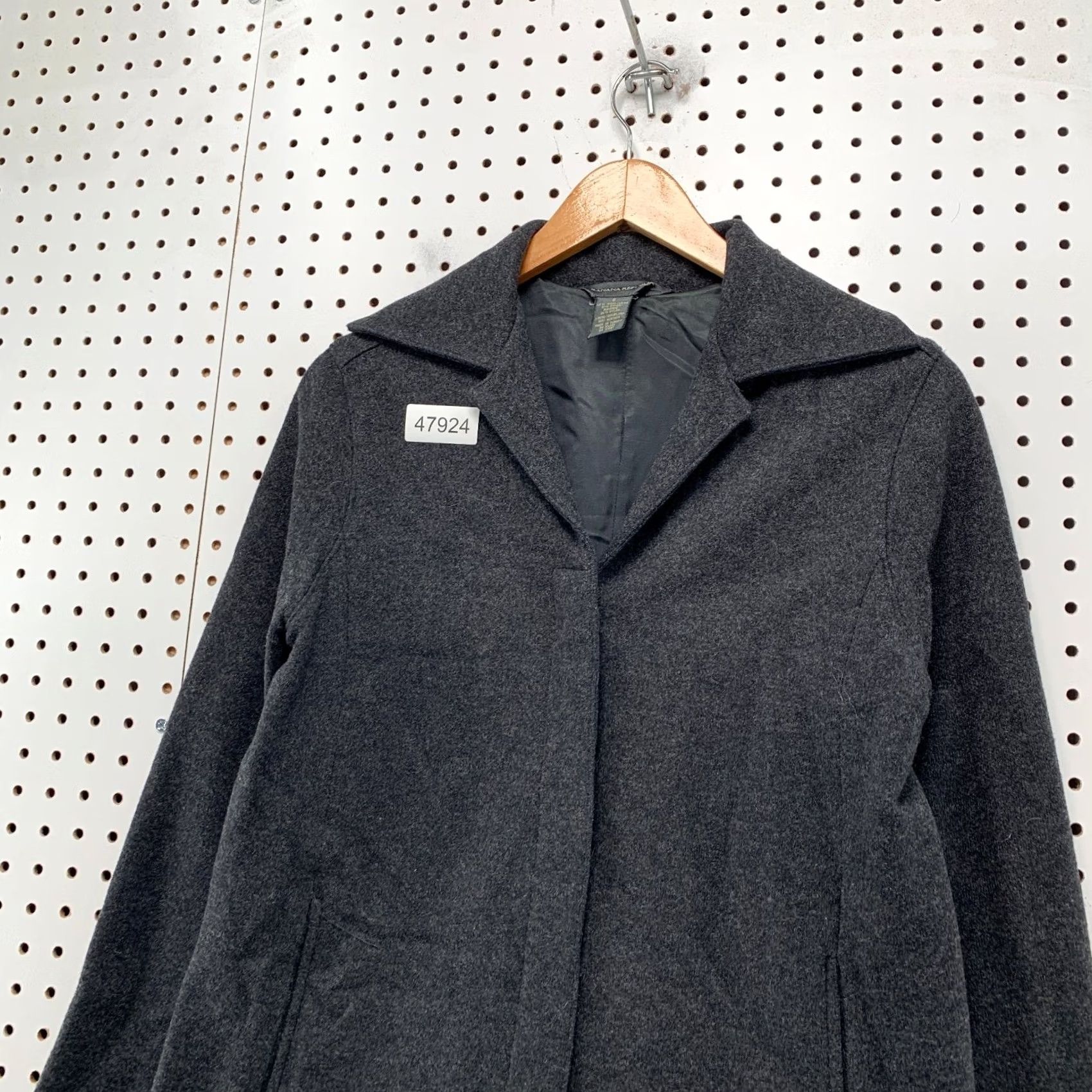 Banana Republic VINTAGE Banana Republic Wool Overcoat Womens Small Gray Hidden Button Y2K Size S / US 4 / IT 40 - 6 Thumbnail