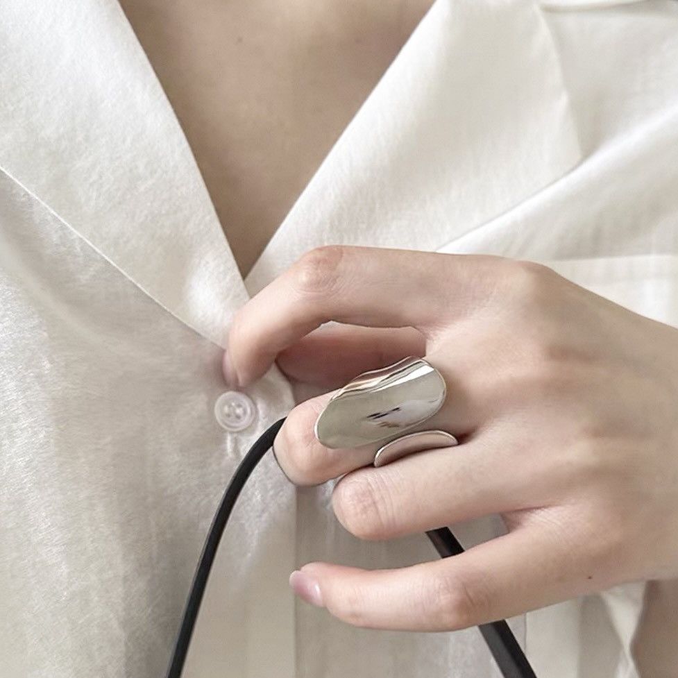 Japanese Brand × Vintage STEAL! Japan Asymmetrical Steer Sliver Ring Size ONE SIZE - 3 Thumbnail