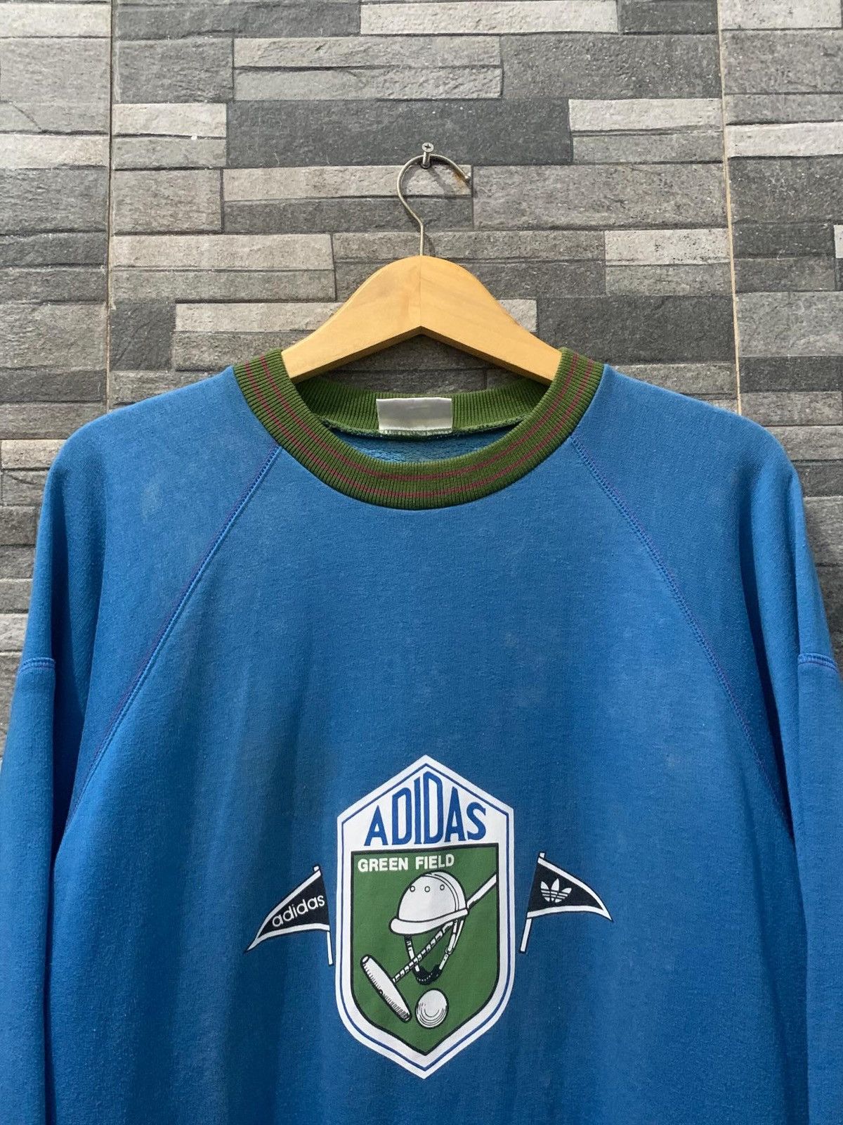 Adidas Vintage Adidas Green Field Polo Team of Champions Crewneck Size US XXL / EU 58 / 5 - 3 Thumbnail