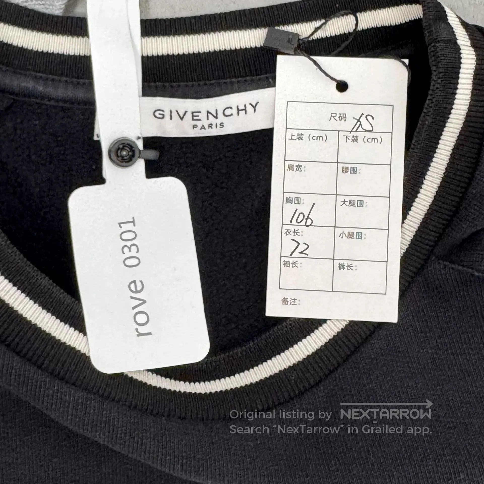 Givenchy Givenchy Embroidered Logo Sweatshirt XS. Size US XS / EU 42 / 0 - 3 Thumbnail