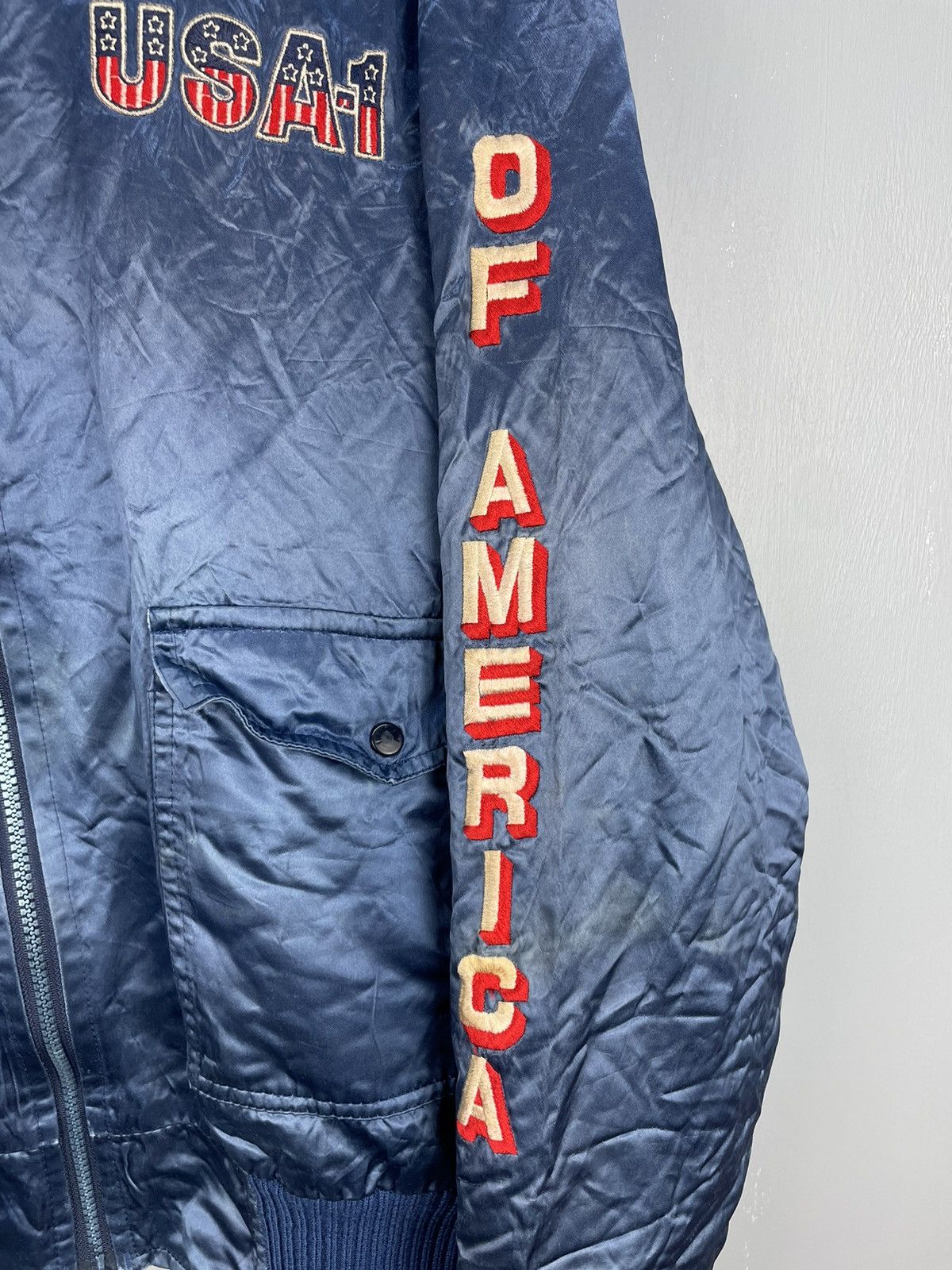 Vintage Vintage 80s USA-1 Competition bomber jacket Size US L / EU 52-54 / 3 - 5 Thumbnail