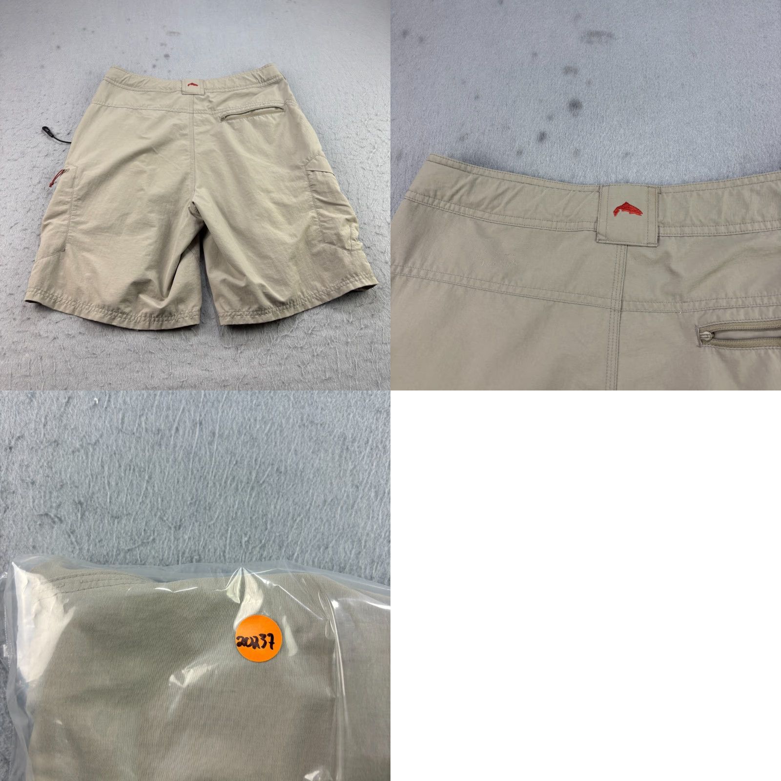 Vintage Simms Shorts Mens Small Beige Cargo Performance Nylon Size US 29 - 8 Thumbnail