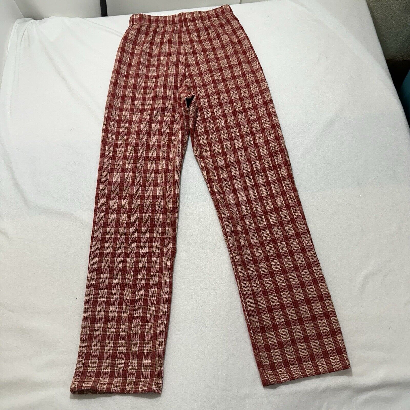 Brandy Melville Brandy Melville One Size Red Plaid High Rise Tilden Pants Size 24" / US 00 / IT 34 - 7 Thumbnail