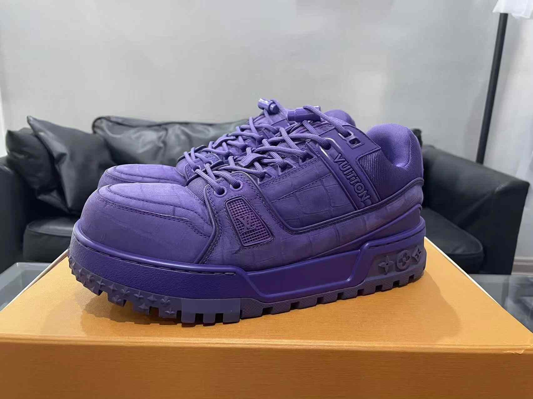 Louis Vuitton Louis Vuitton Training Purple Lowtop Sneakers 40 Men Size US 7.5 / EU 40-41 - 1 Thumbnail
