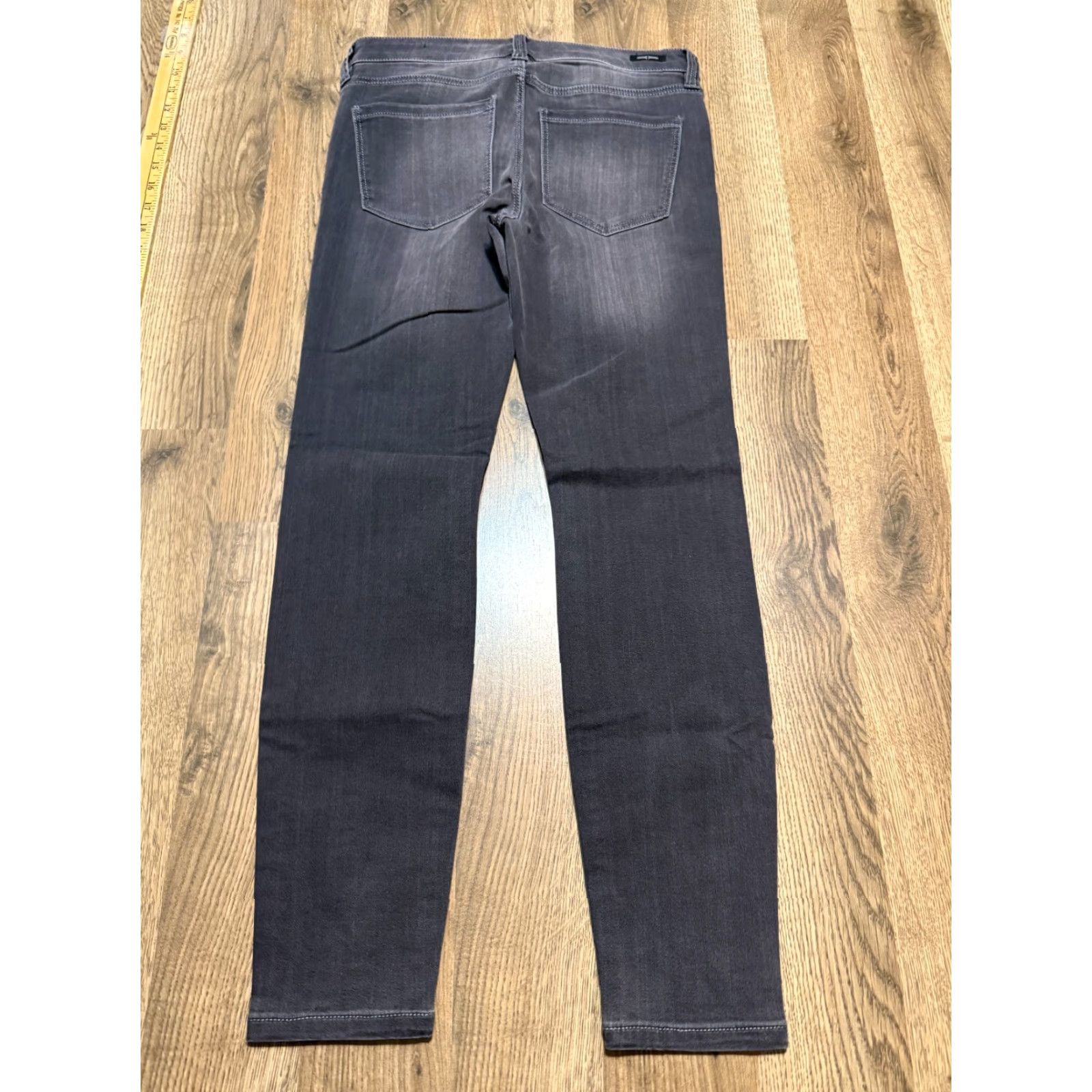 Vintage Liverpool Jeans Women's Skinny Jeans Mid Rise Black Denim 27 Inseam 4 5-Pocket Stretch Size 27" / US 4 / IT 40 - 2 Thumbnail