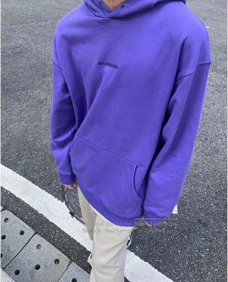 Balenciaga Balenciaga Wash and Embroidered Logo Hoodie Size US XS / EU 42 / 0 - 7 Thumbnail