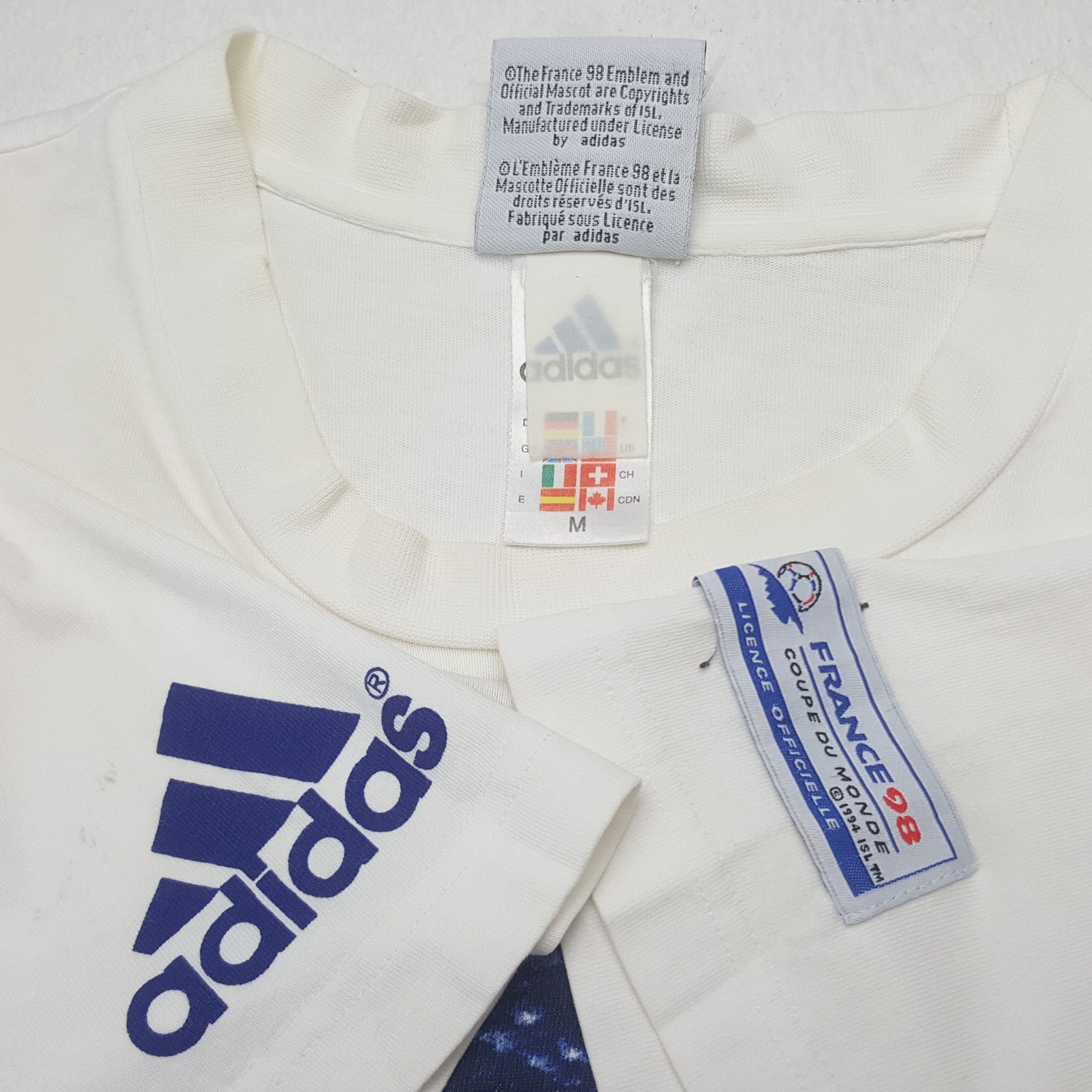 Adidas Vintage Adidas France98 Michel Platini Soccer Tshirt C294N19 Size US M / EU 48-50 / 2 - 6 Thumbnail