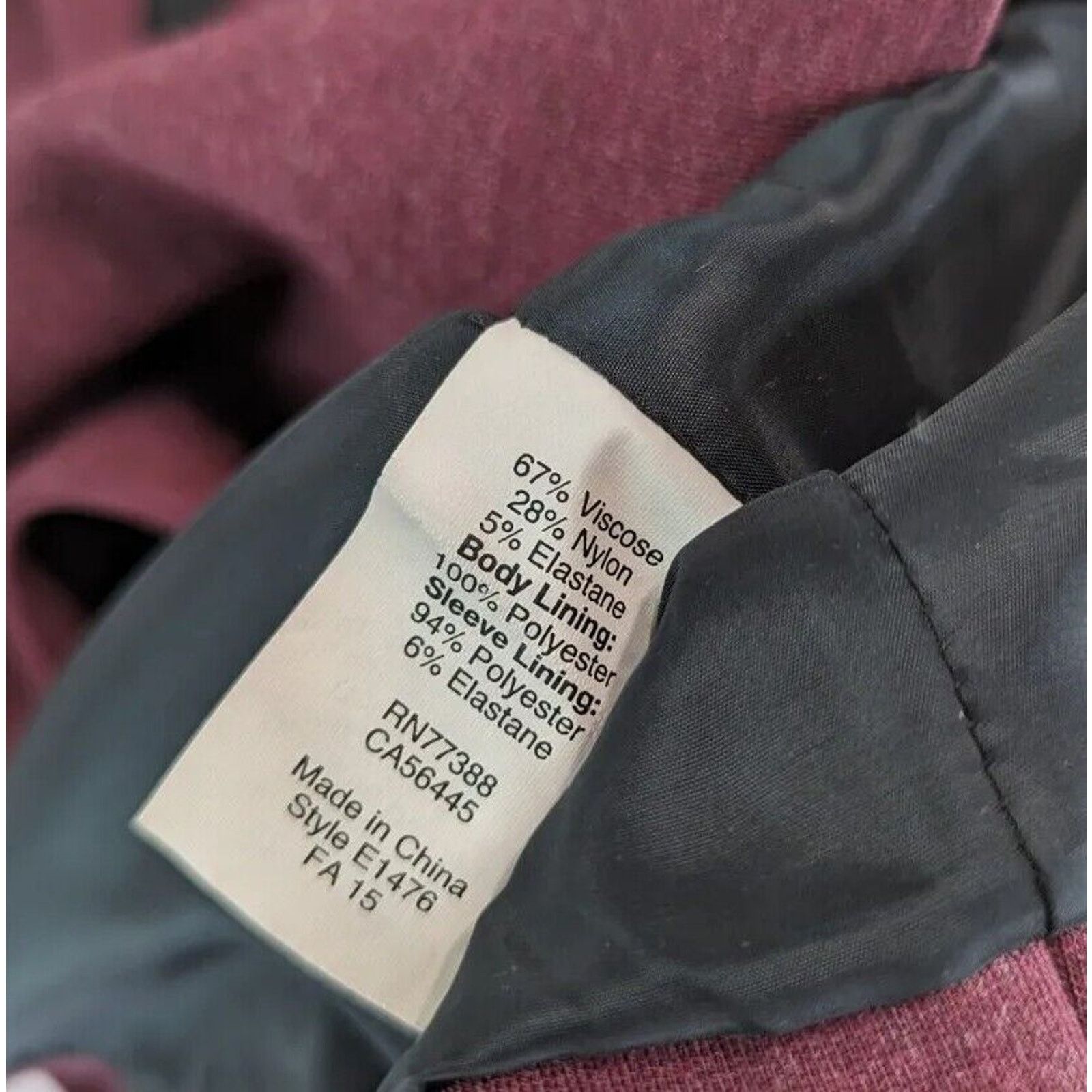 J.Crew J Crew Blazer Womens 8 Medium Red 2 Button Jacket Stretch Size M / US 6-8 / IT 42-44 - 10 Thumbnail