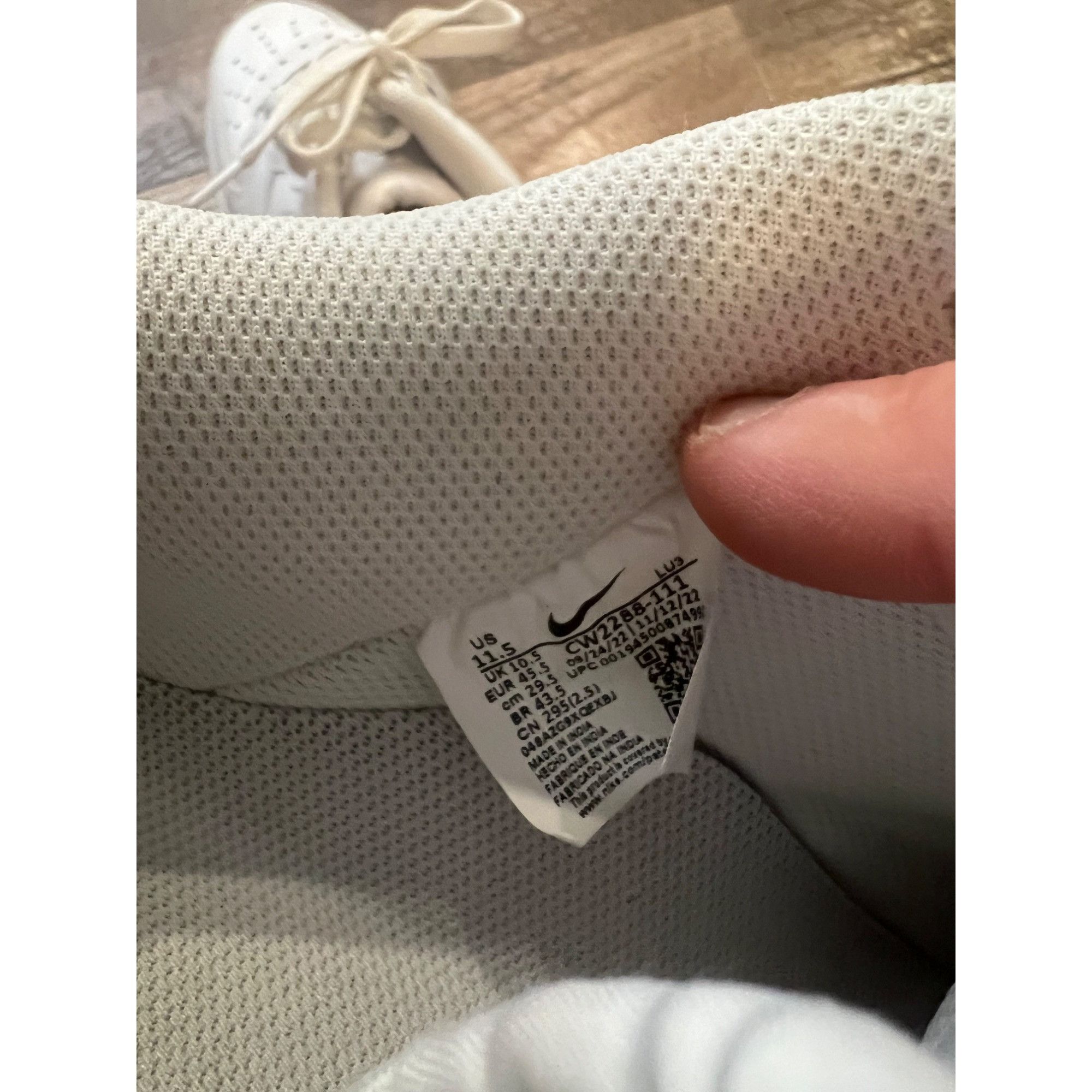 Nike Nike Mens Air Force 1 07 CW2288-111 White Shoes Sneakers Si Size US 11.5 / EU 44-45 - 4 Thumbnail