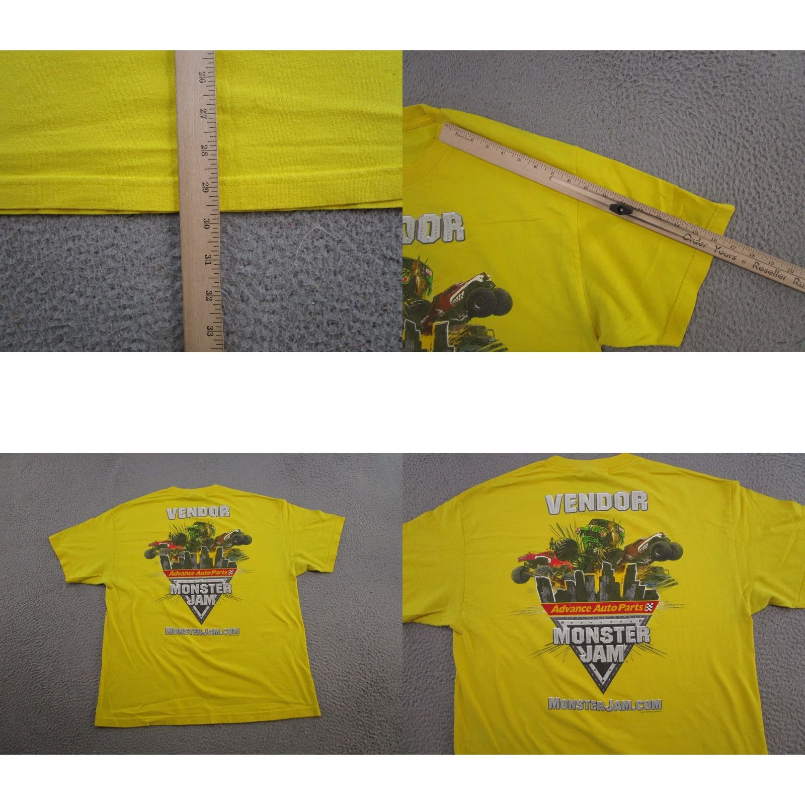 Vintage Monster Jam Advance Auto Parts Vendor T-Shirt Double Sided Mens XL Read Size US XL / EU 56 / 4 - 8 Thumbnail