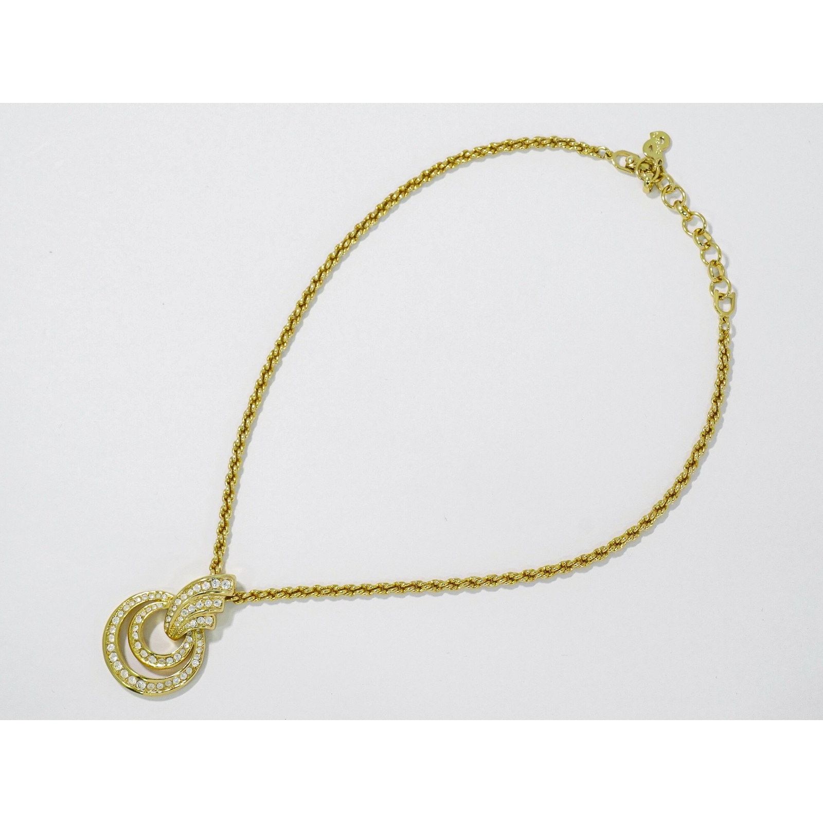 Christian Dior Metal With Crystals Vintage Collar Necklace