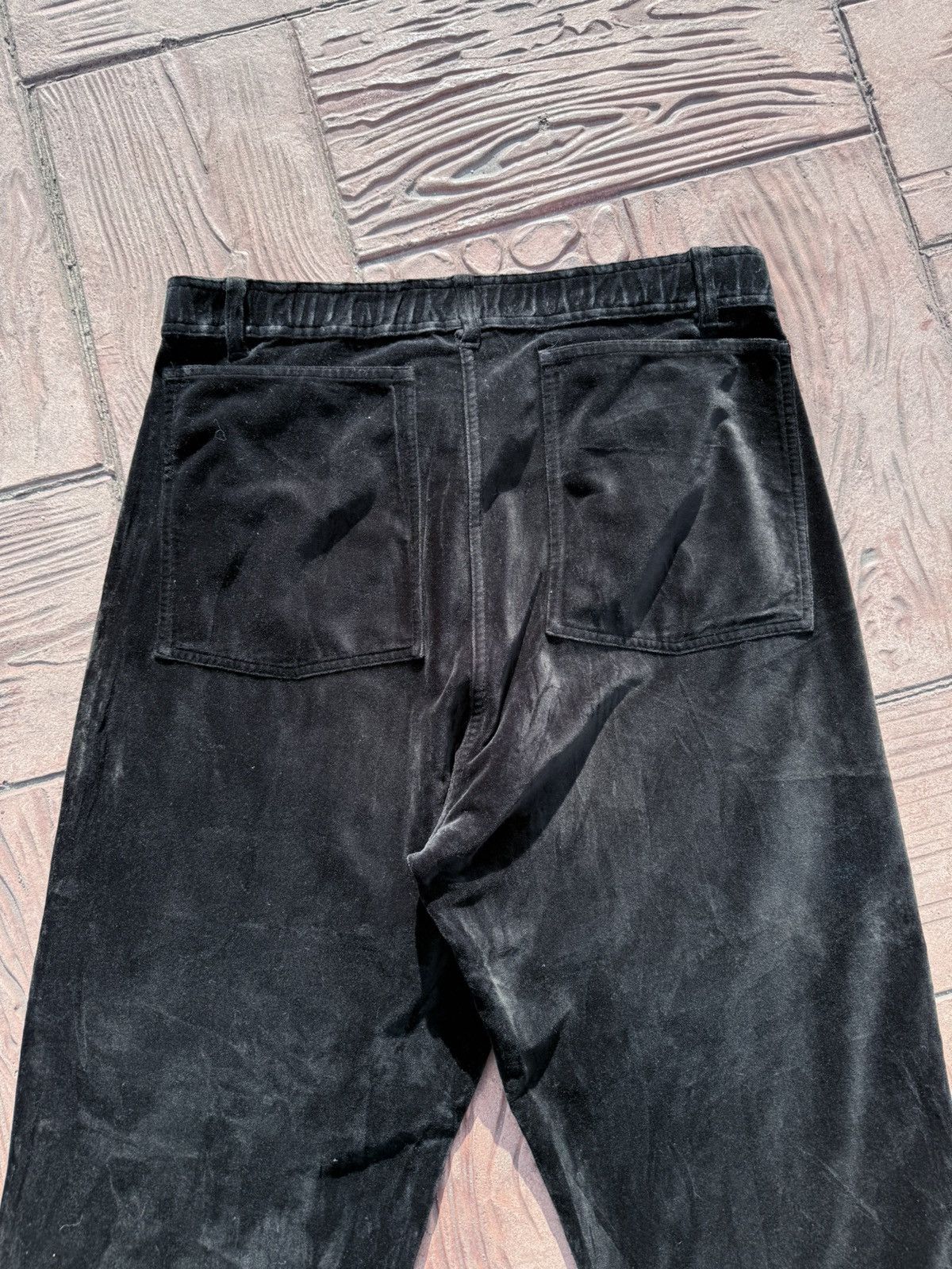 Comme des Garcons Homme Vintage 2000s COMME des GARCONS SHIRT Velvet Wide Pants Size US 33 - 4 Thumbnail