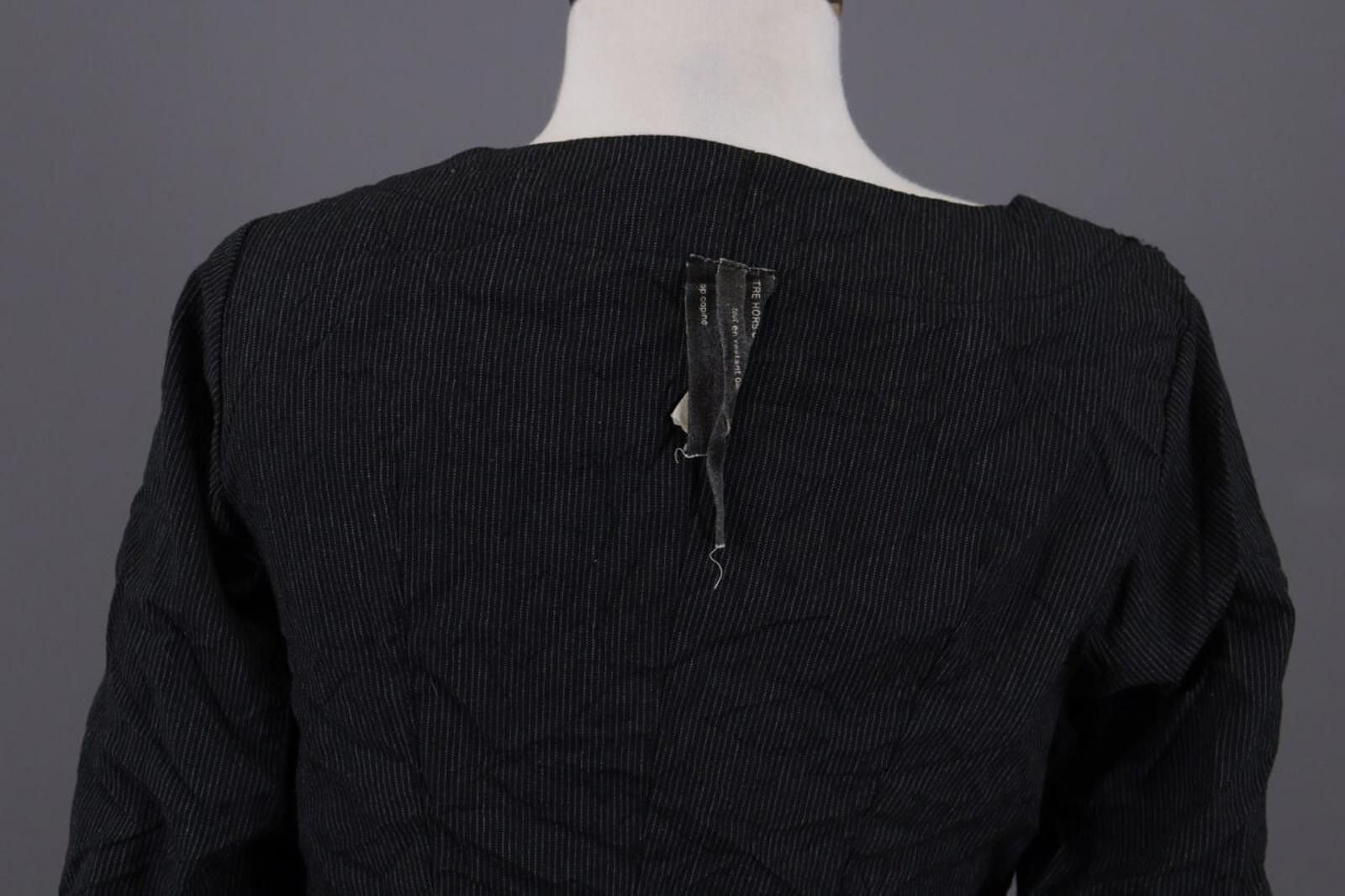 Designer Cop.Copine Black Ribbed Open Lightweight Cardigan Size L Size L / US 10 / IT 46 - 9 Thumbnail