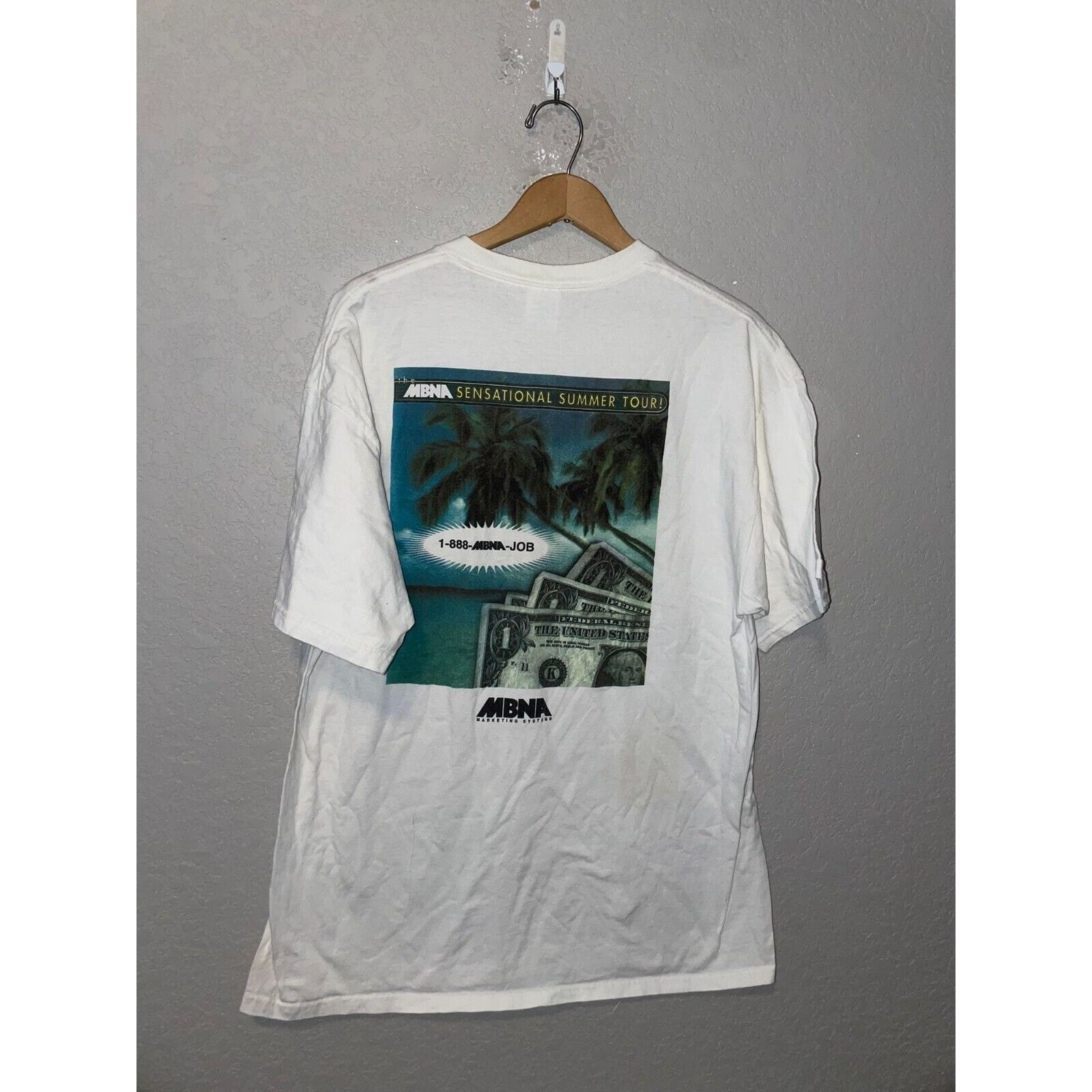 Delta Vintage Money Shirt MBNA Sensational Summer Tour Dollar XL Size US XL / EU 56 / 4 - 1 Thumbnail