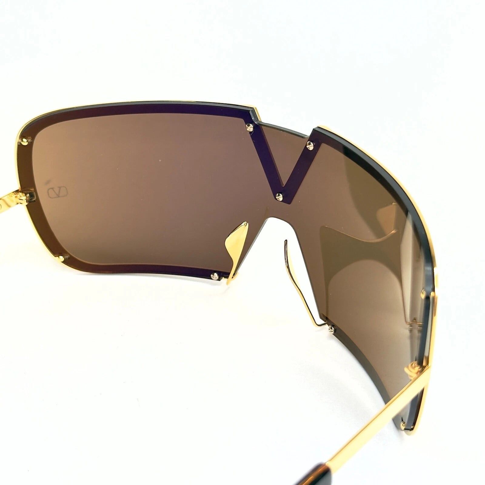 Valentino VALENTINO V Romask VLS120 Gold Titanium Brown Mask VLS 120B Size ONE SIZE - 9 Thumbnail